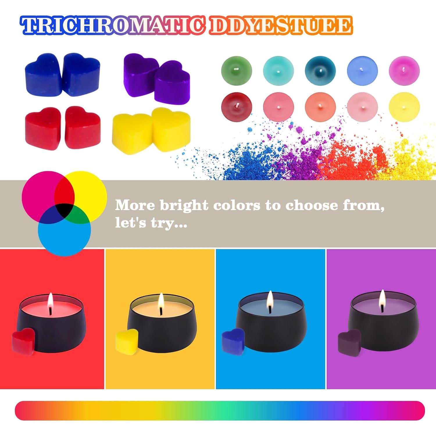 Kit de Fabricación de Velas Aottom - 8 Bloques de Cera Soja 60g