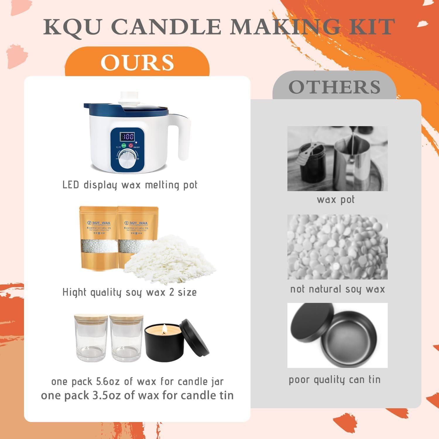 Kit para Hacer Velas Aromáticas KQU ZNJG-1.8 1kg