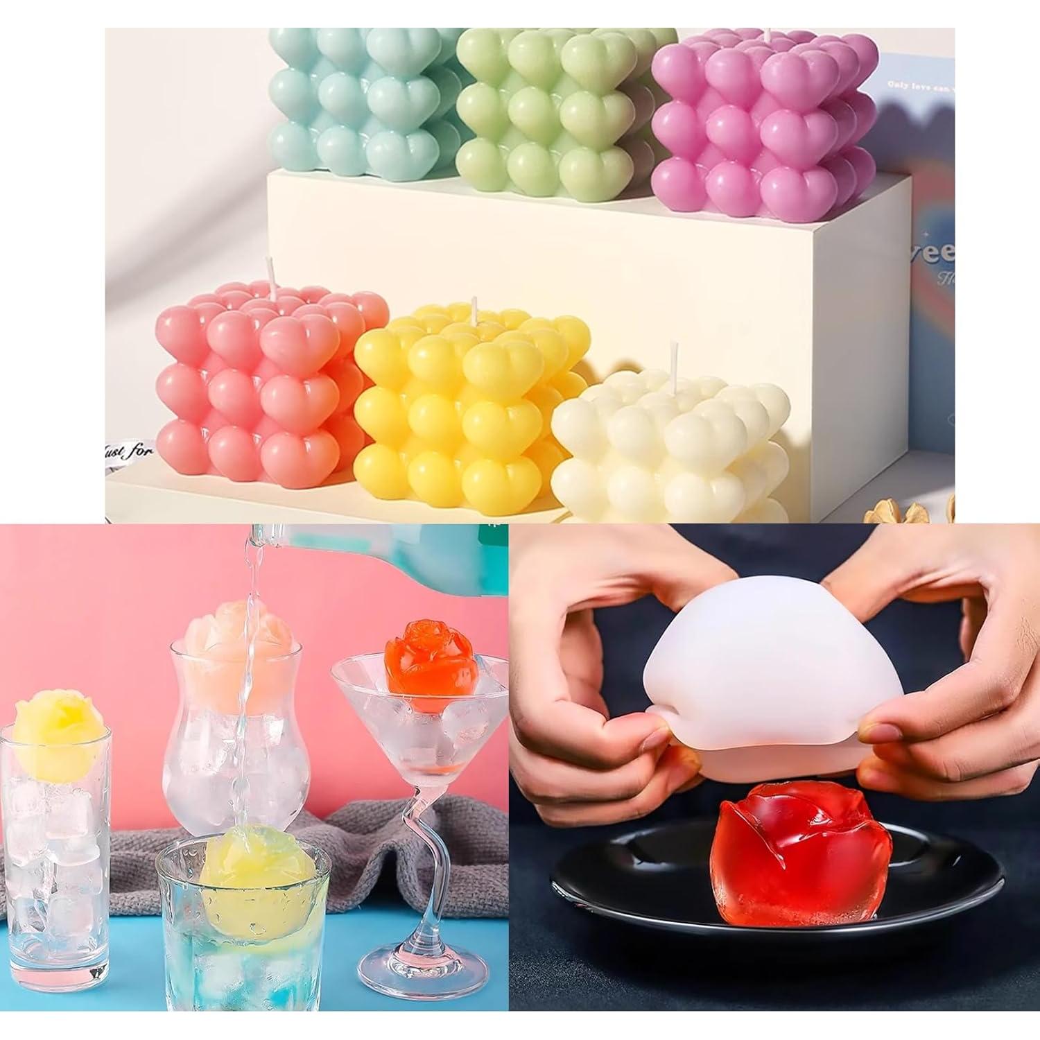 Juego de Moldes de Silicona para Velas JOJOPLAY 6 Piezas