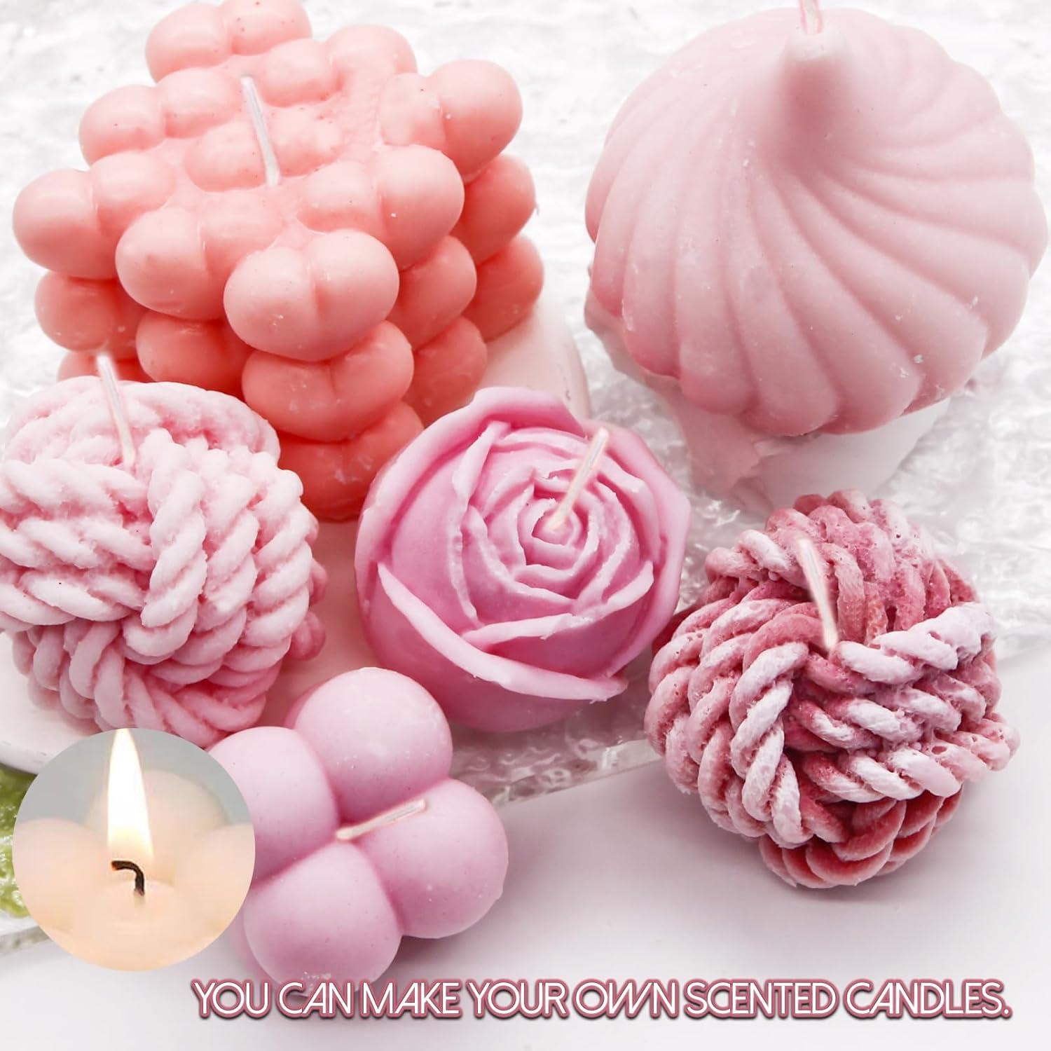 Juego de Moldes de Silicona para Velas JOJOPLAY 6 Piezas