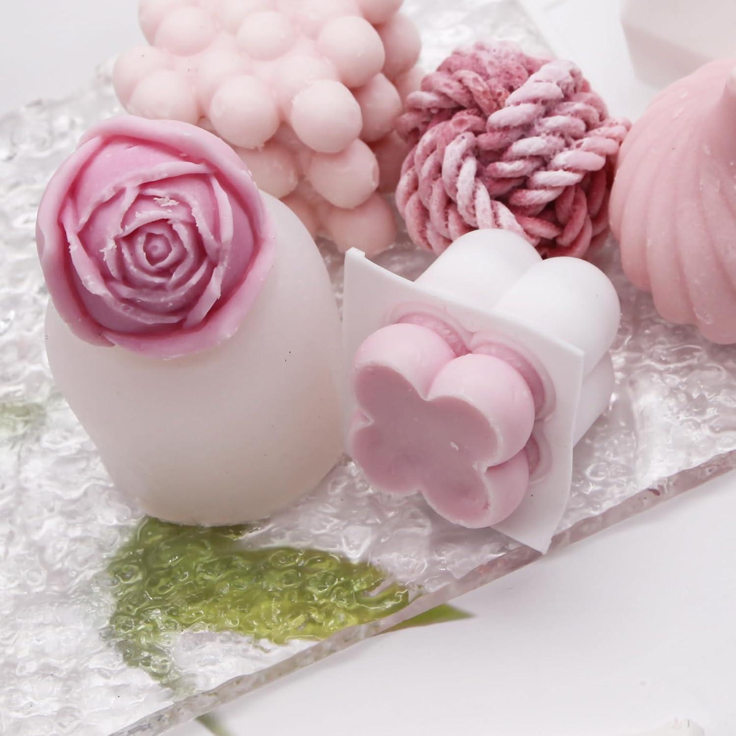 Juego de Moldes de Silicona para Velas JOJOPLAY 6 Piezas