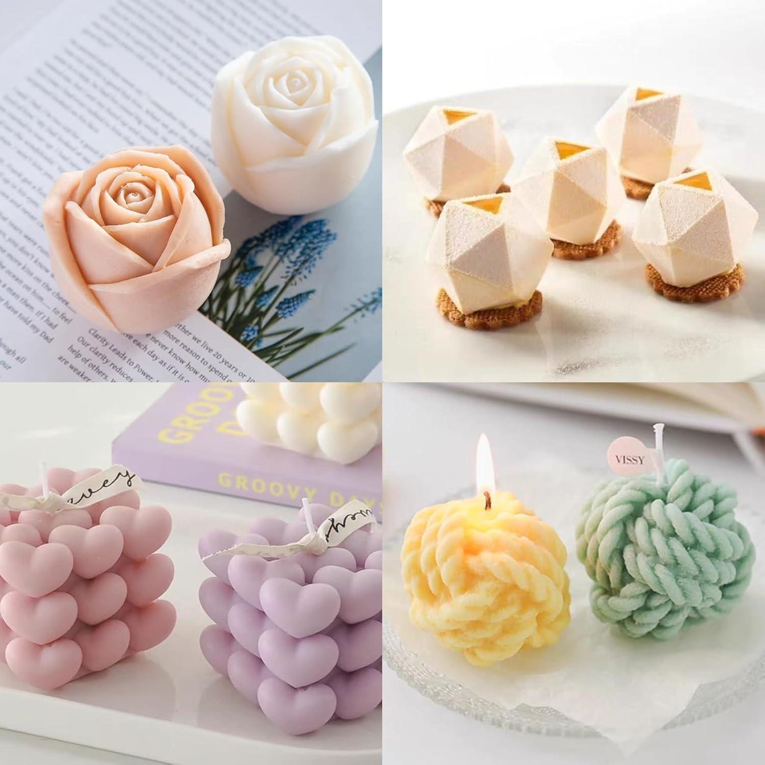 Juego de Moldes de Silicona para Velas JOJOPLAY 6 Piezas