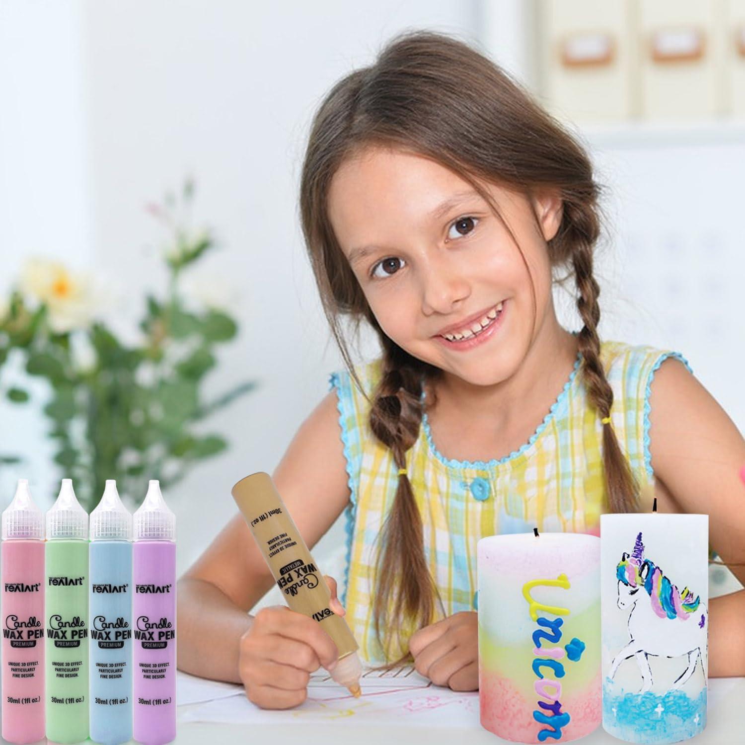 Kit de Pintura para Velas REALART 12 Colores No Tóxicos