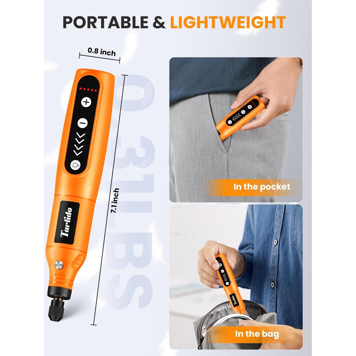 Kit de Herramienta Rotativa Inalámbrica Tarlido 3.7V 18000RPM