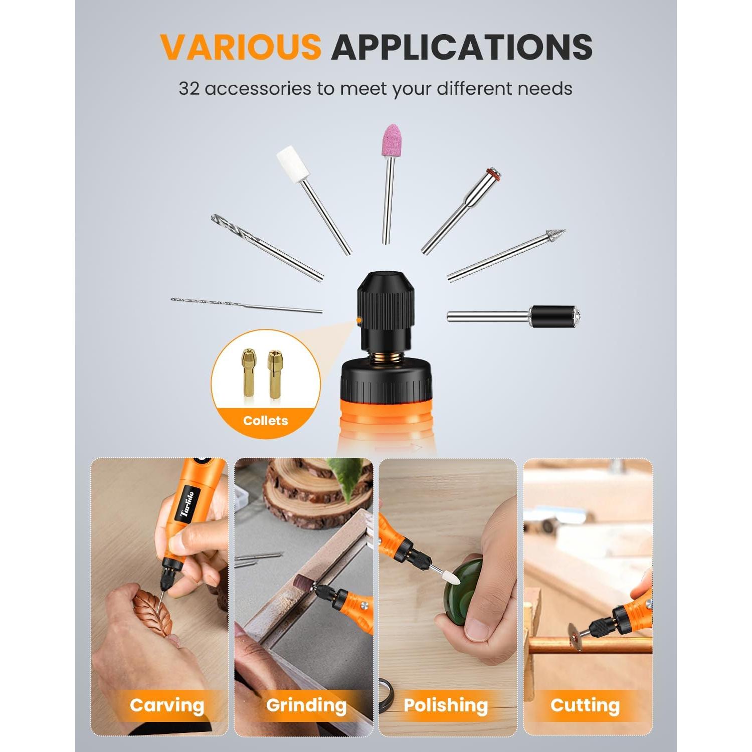 Kit de Herramienta Rotativa Inalámbrica Tarlido 3.7V 18000RPM