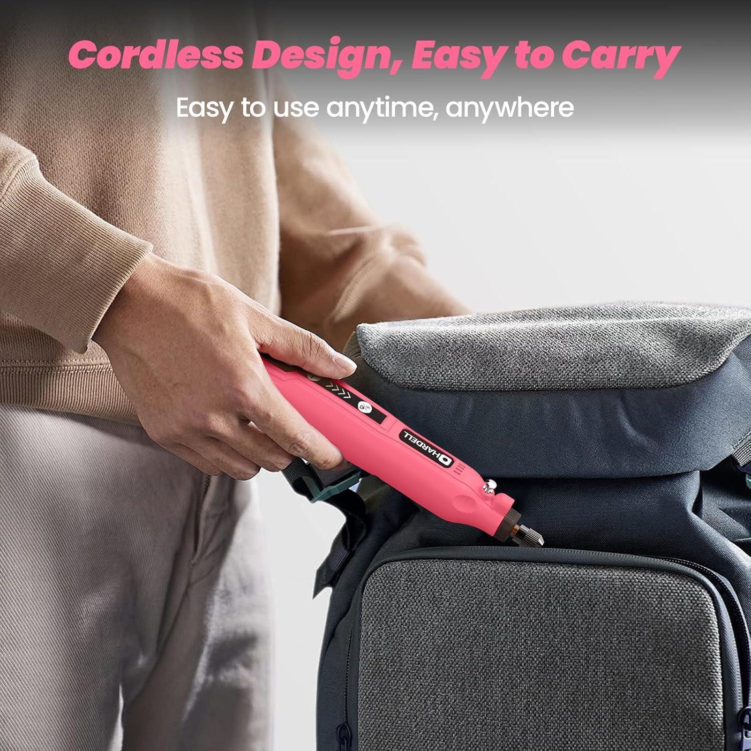 Mini Herramienta Rotativa Inalámbrica HARDELL 3.7V 61 Accesorios