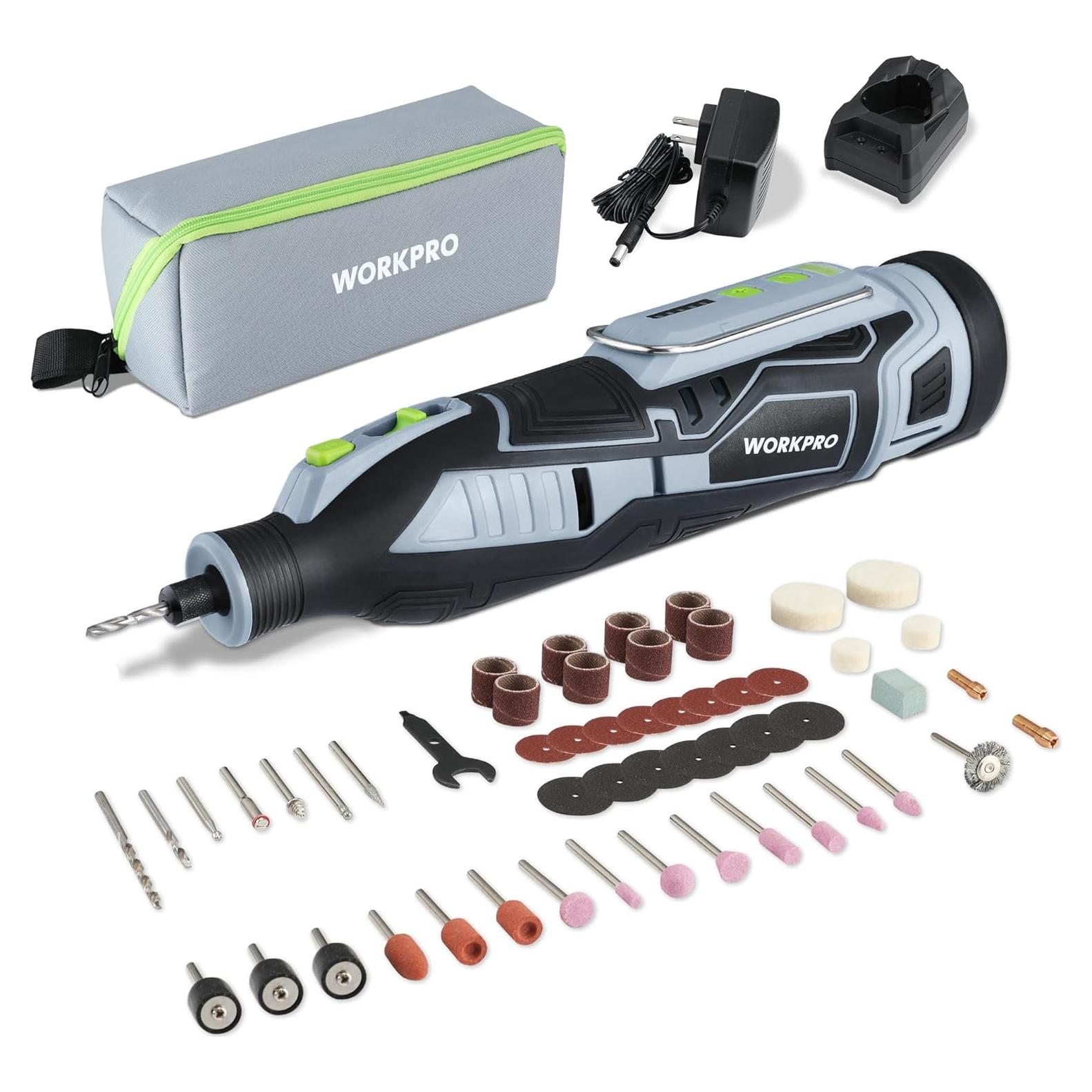 Kit de Herramienta Rotativa Inalámbrica WORKPRO 12V 114 Accesorios