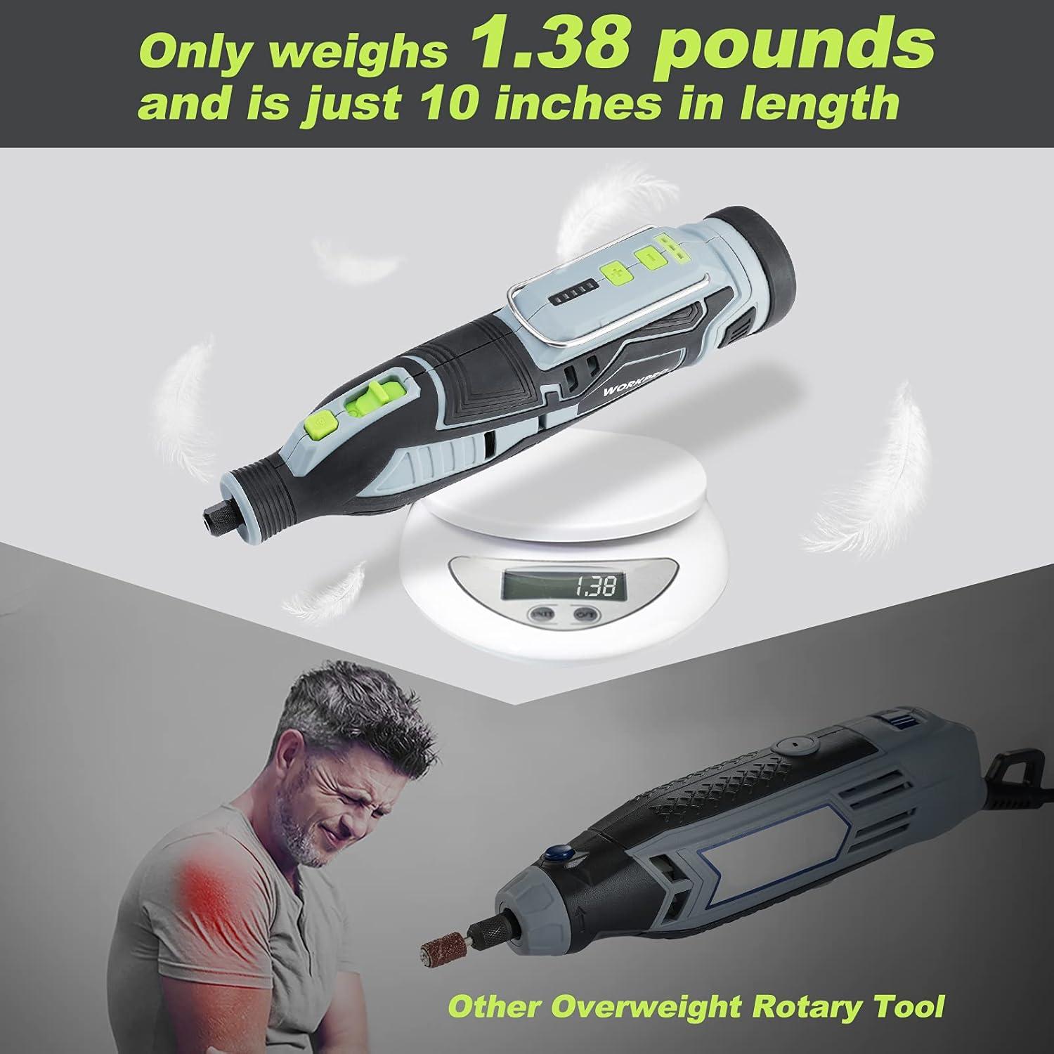 Kit de Herramienta Rotativa Inalámbrica WORKPRO 12V 114 Accesorios