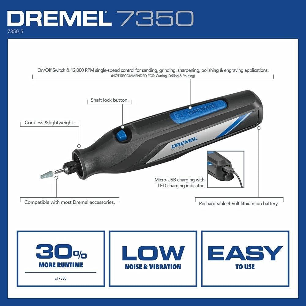 Dremel 7350-5 Herramienta Rotativa Inalámbrica 4V con Accesorios