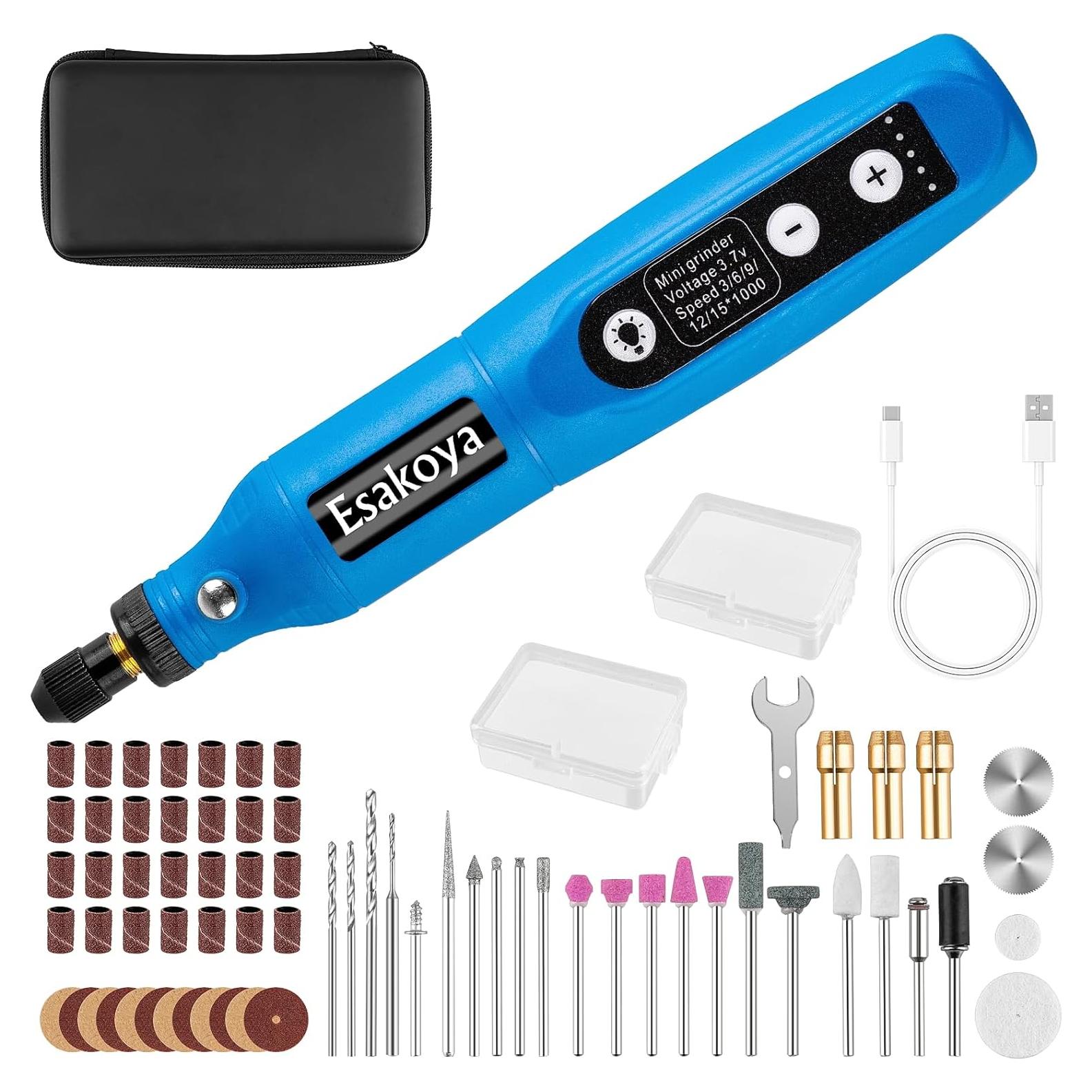 Herramienta Rotativa Inalámbrica Esakoya 3.7V con 75 Accesorios