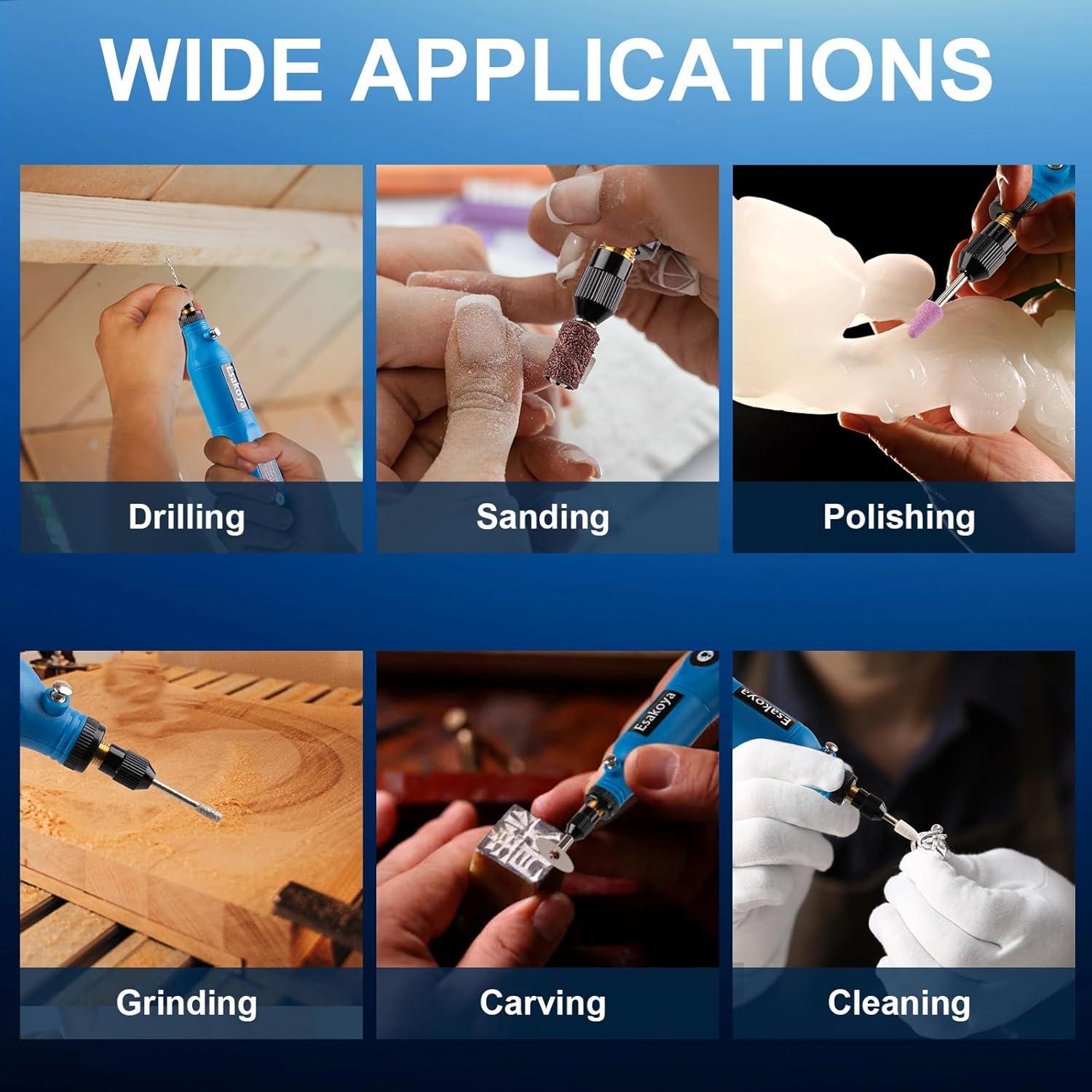 Herramienta Rotativa Inalámbrica Esakoya 3.7V con 75 Accesorios