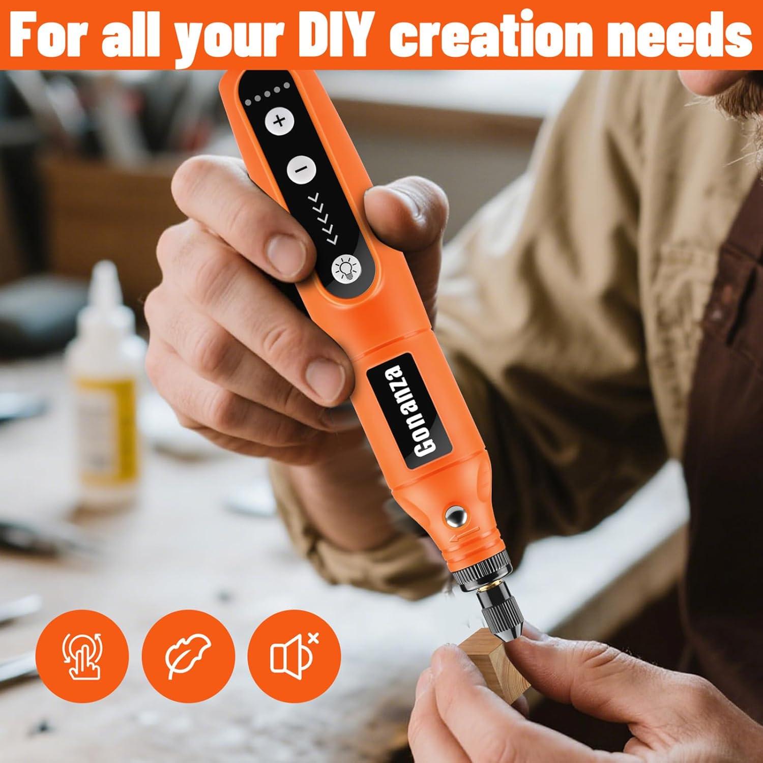 Gonanza Mini Kit Herramienta Rotativa Inalámbrica 62 Accesorios