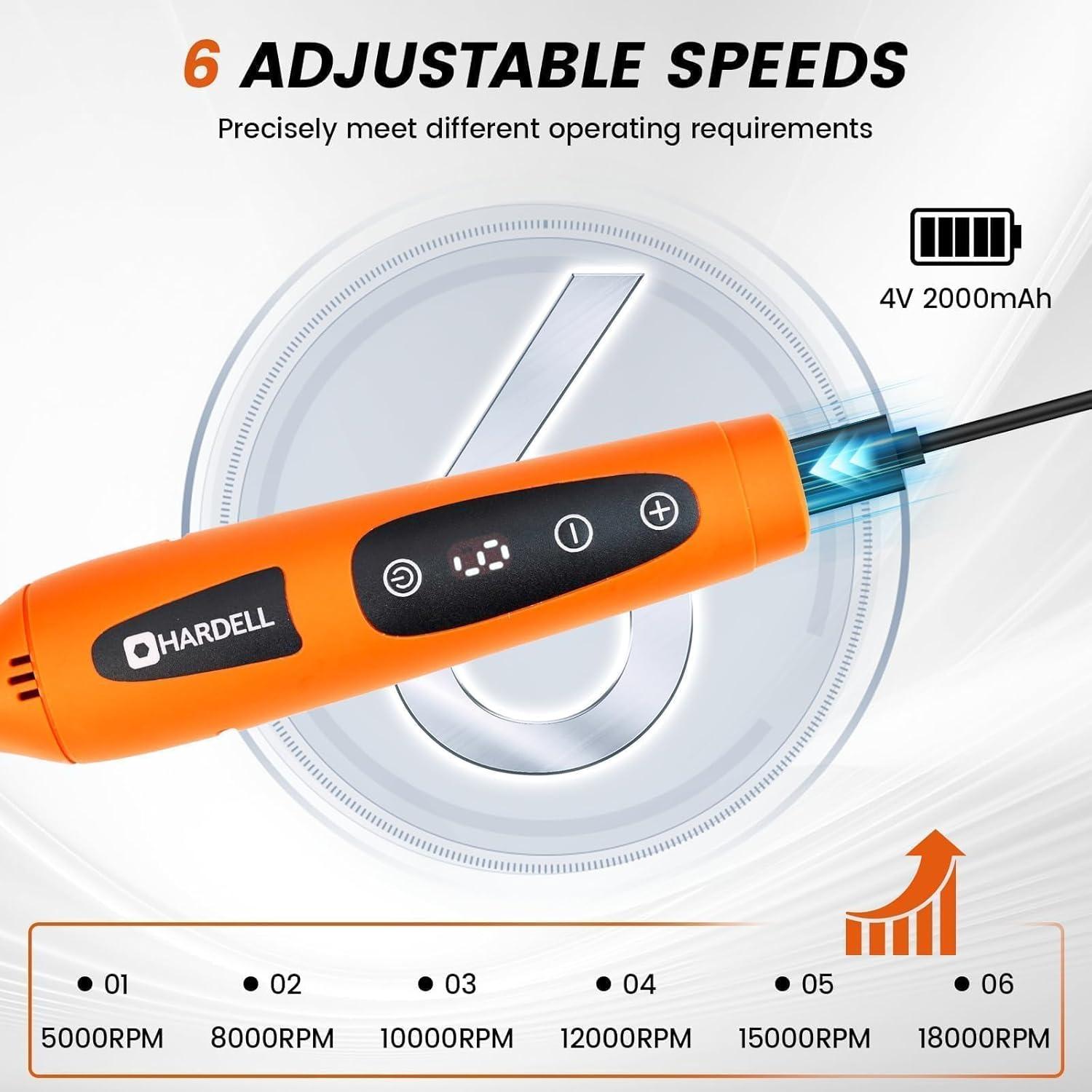 Herramienta Rotativa Inalámbrica HARDELL 4V con 80 Accesorios