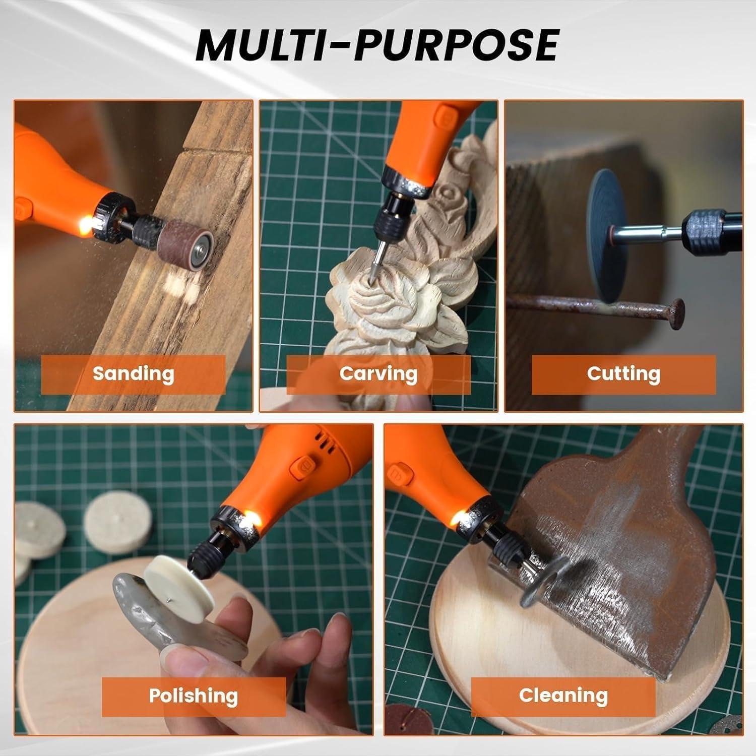 Herramienta Rotativa Inalámbrica HARDELL 4V con 80 Accesorios