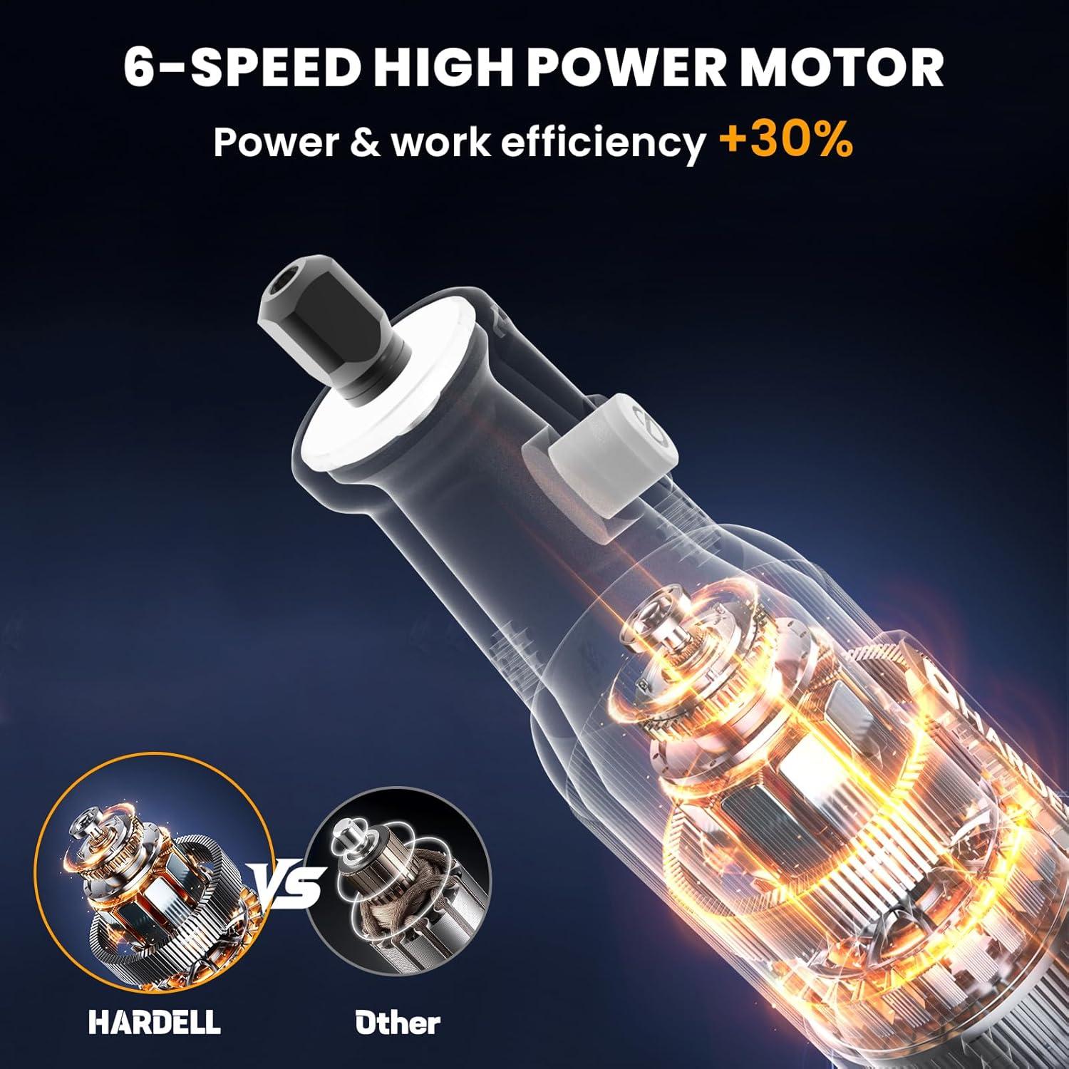 Herramienta Rotativa Inalámbrica HARDELL 8V con 80 Accesorios