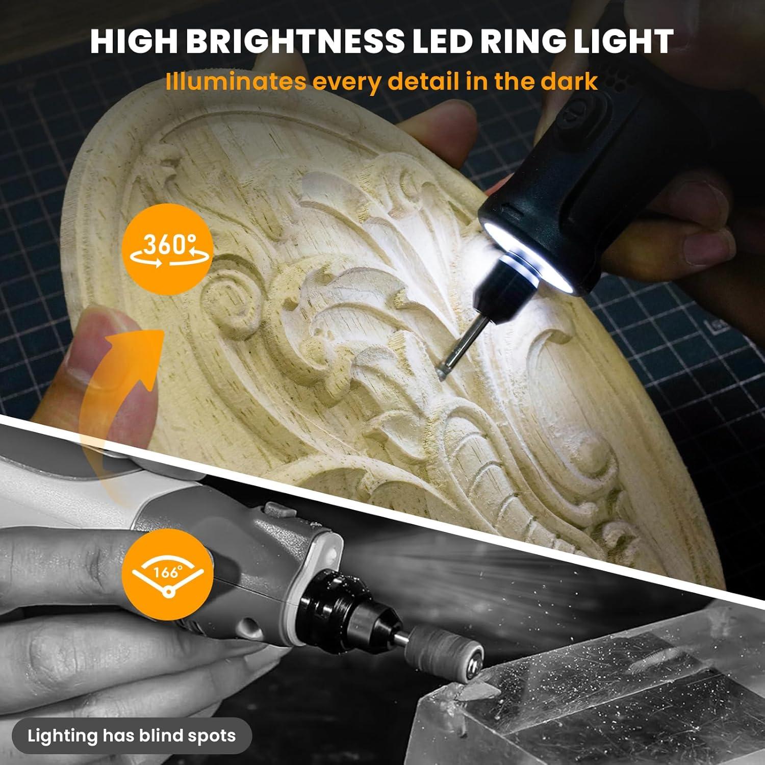 Herramienta Rotativa Inalámbrica HARDELL 8V con 80 Accesorios