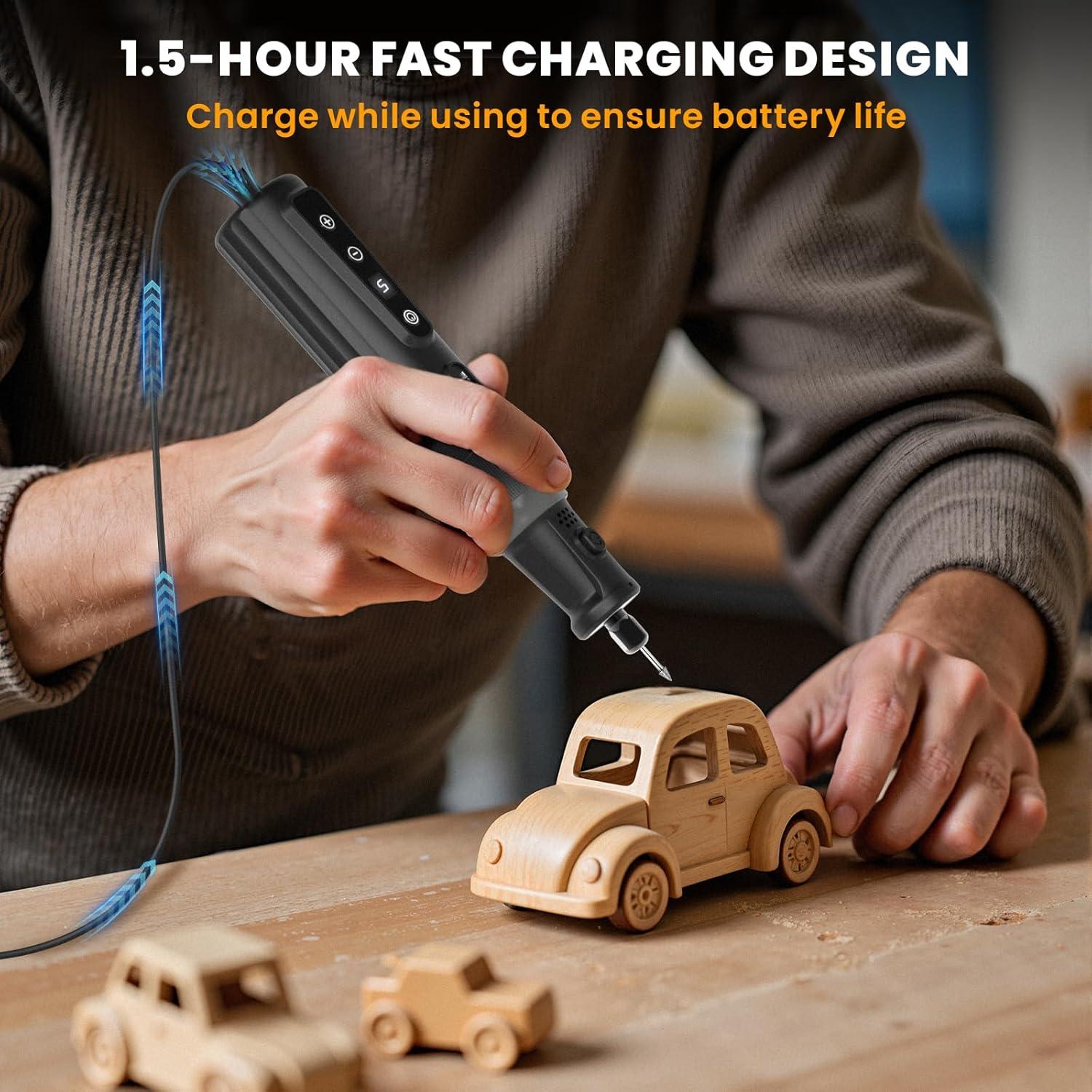 Herramienta Rotativa Inalámbrica HARDELL 8V con 80 Accesorios