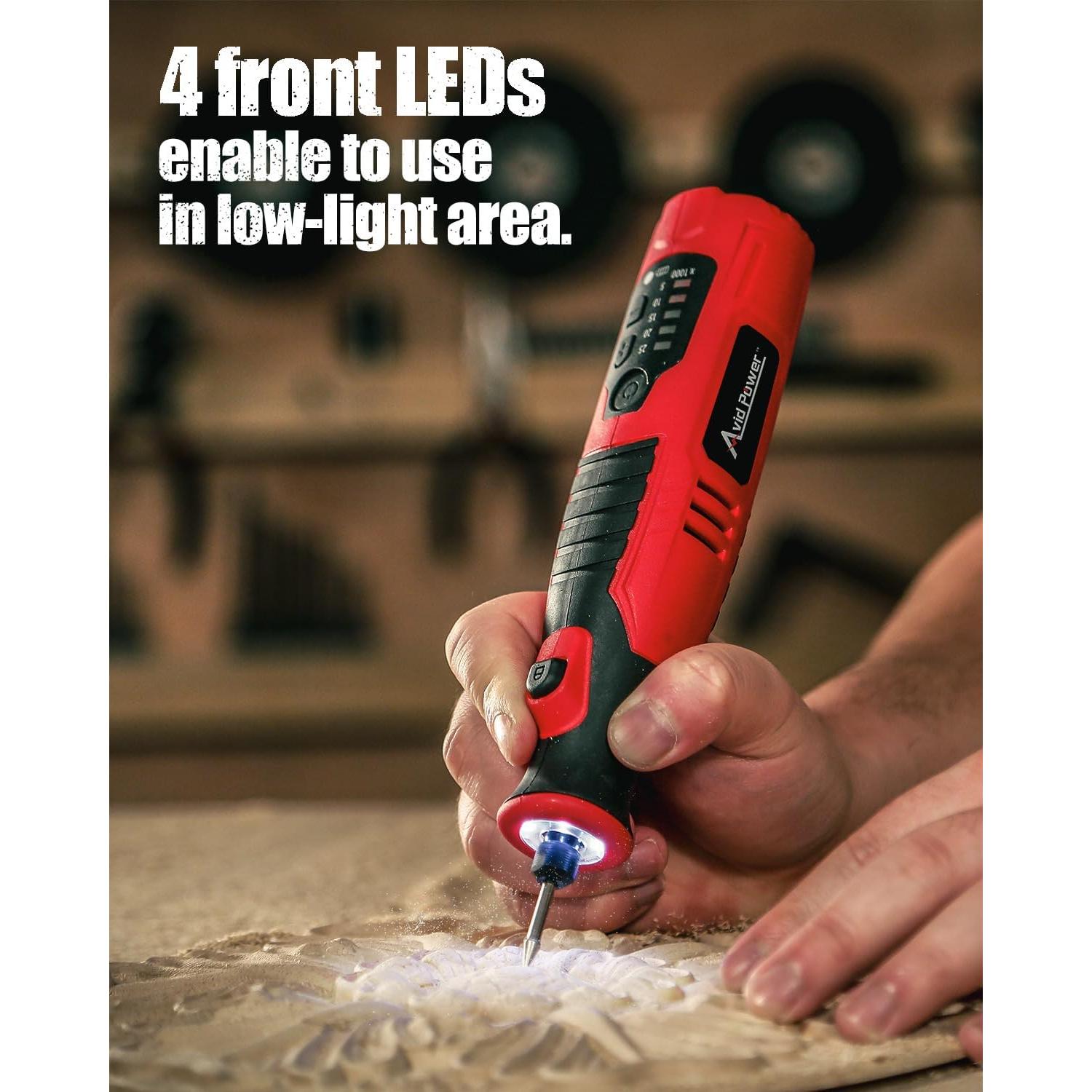 Herramienta Rotativa Inalámbrica AVID POWER 8V 2.0Ah 60 Accesorios