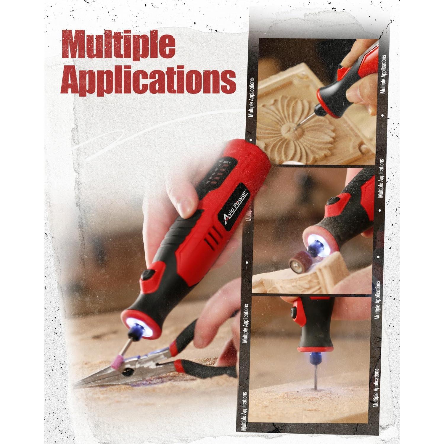 Herramienta Rotativa Inalámbrica AVID POWER 8V 2.0Ah 60 Accesorios