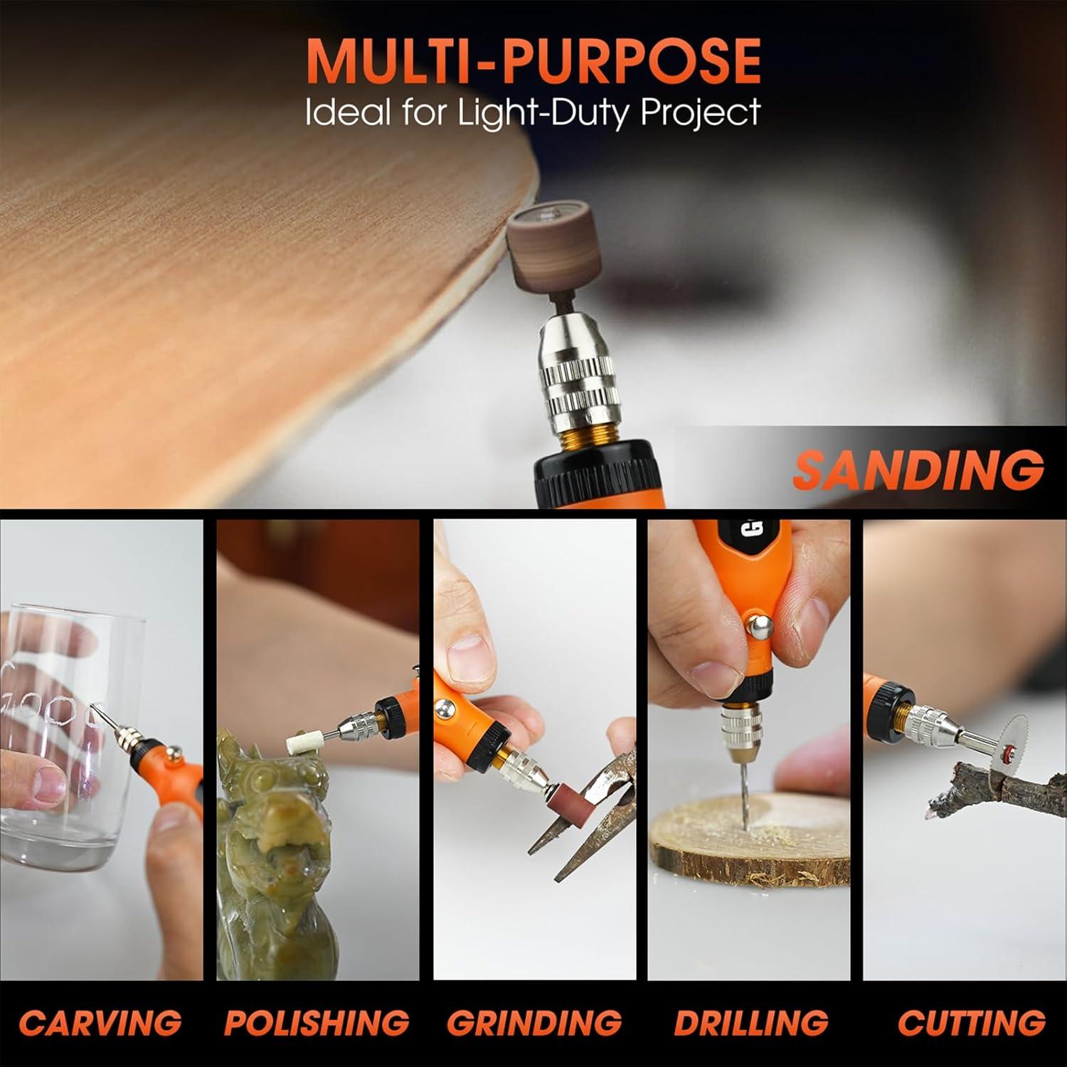 Gonanza Mini Herramienta Rotativa Inalámbrica 5 Velocidades 78 Accesorios