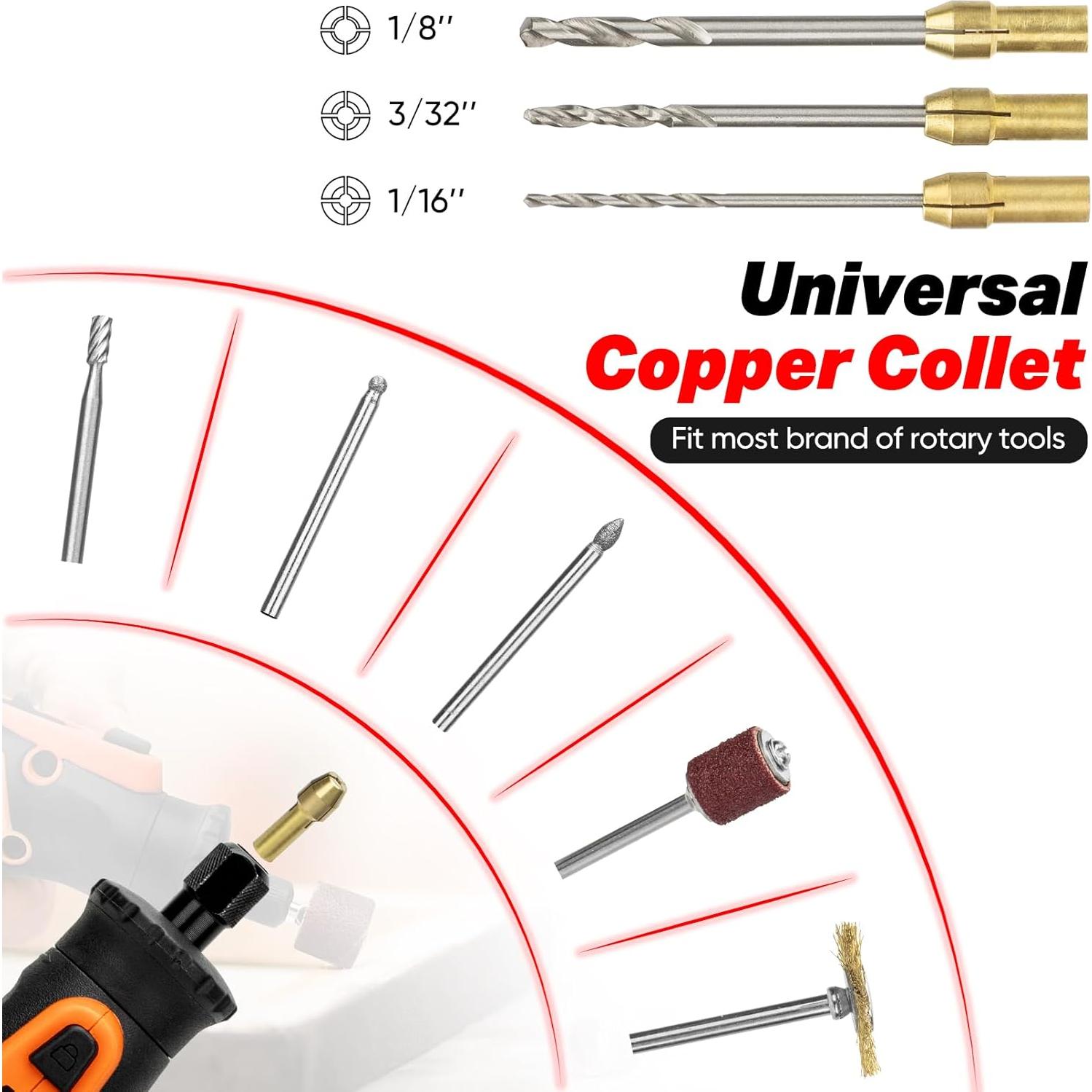 Kit de Accesorios para Herramienta Rotativa SHALL 508 Pcs