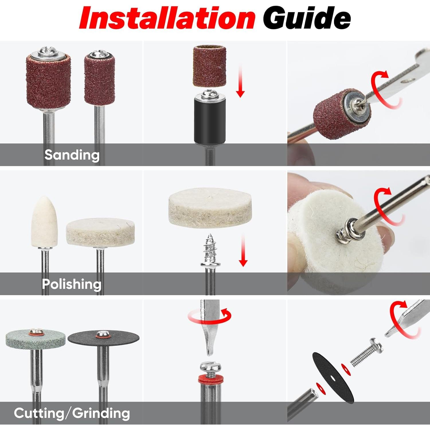 Kit de Accesorios para Herramienta Rotativa SHALL 508 Pcs