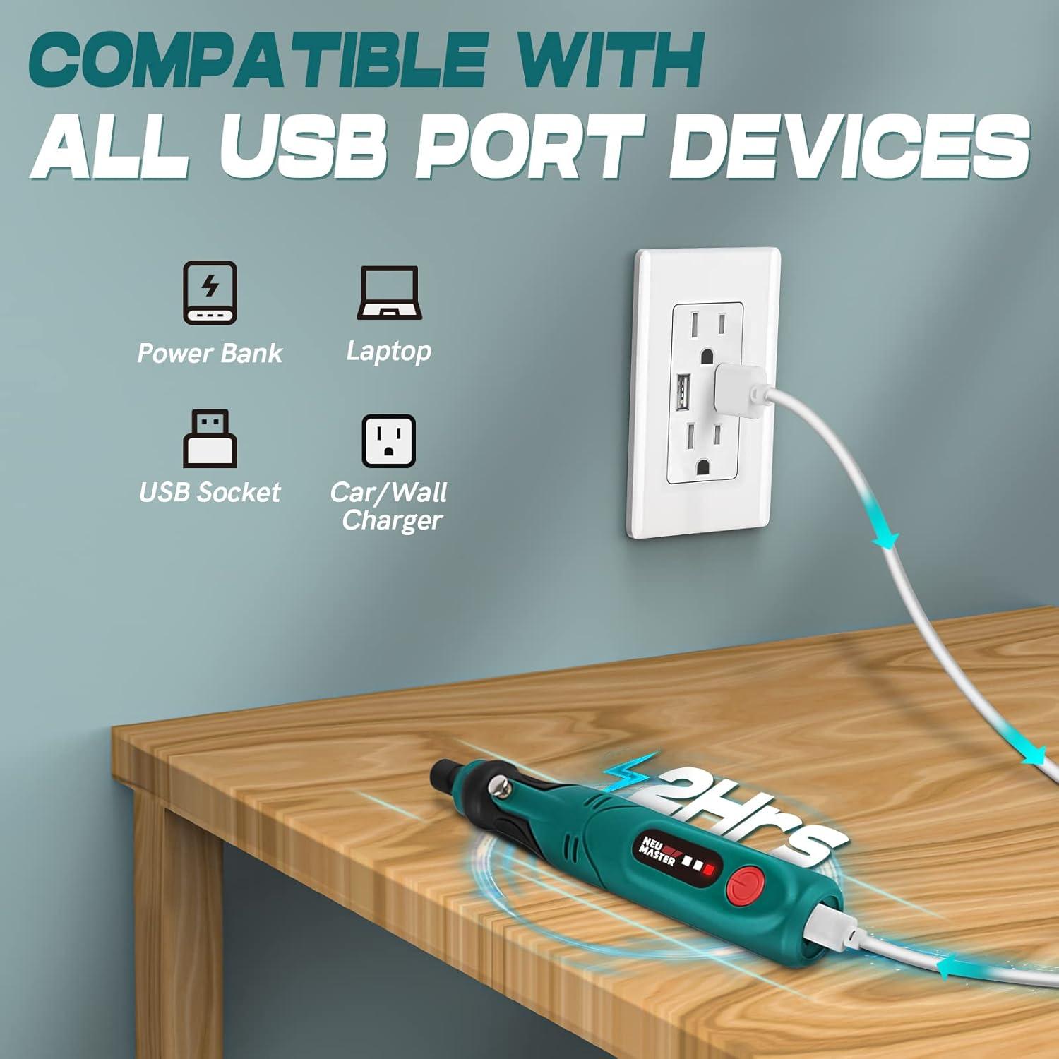 Herramienta Rotativa Inalámbrica NEU MASTER 3.7V con 55 Accesorios