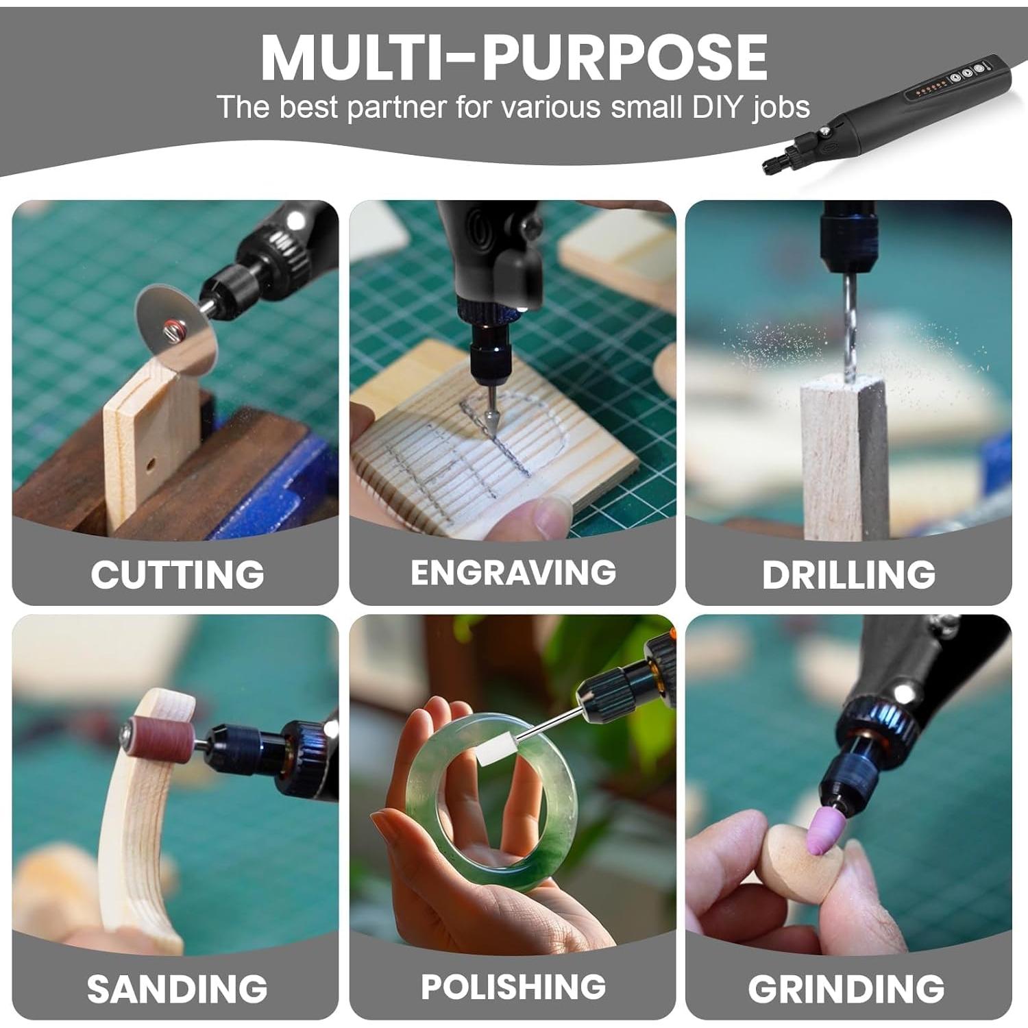 Mini Herramienta Rotativa Inalámbrica HARDELL 4V con 35 Accesorios