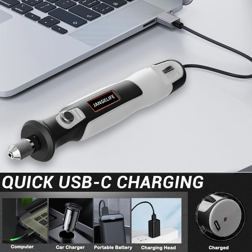 Kit Herramienta Rotativa Inalámbrica JANGKLIFE 6 Velocidades 18000RPM