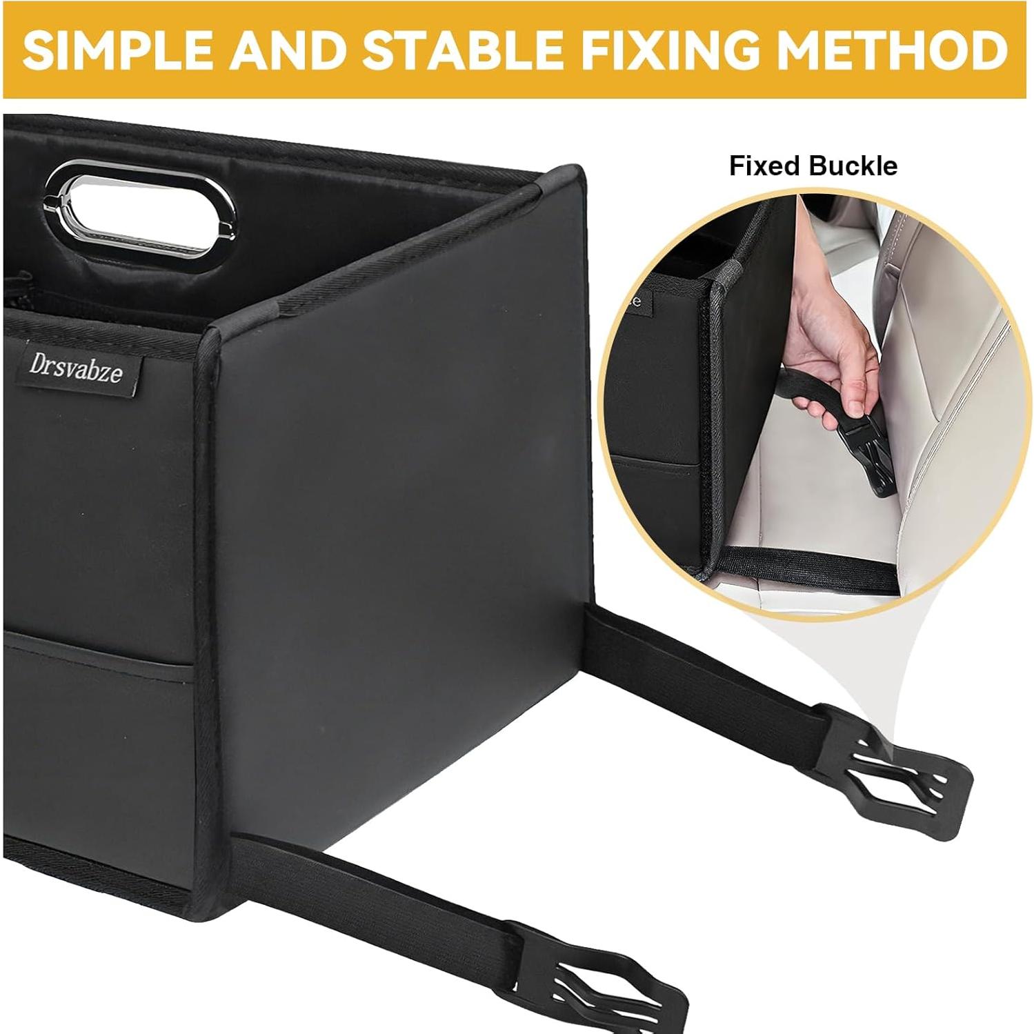Organizador de Asiento de Coche Drsvabze con 7 Bolsillos y 2 Portavasos