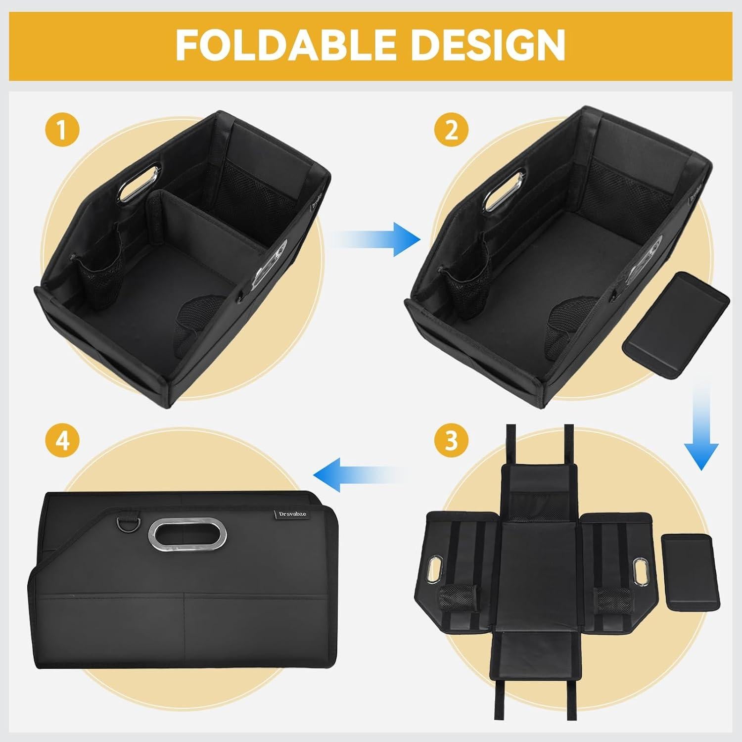 Organizador de Asiento de Coche Drsvabze con 7 Bolsillos y 2 Portavasos
