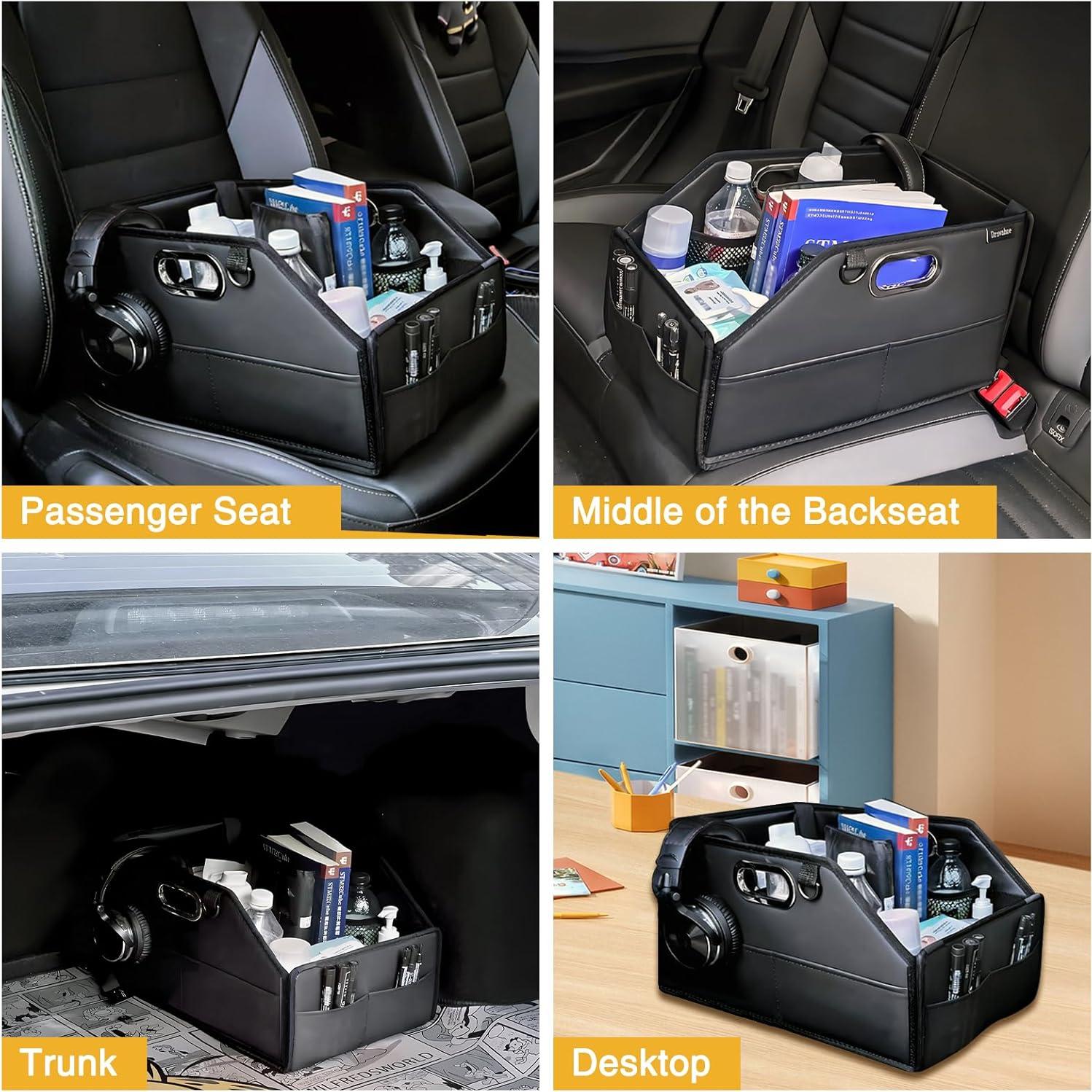 Organizador de Asiento de Coche Drsvabze con 7 Bolsillos y 2 Portavasos