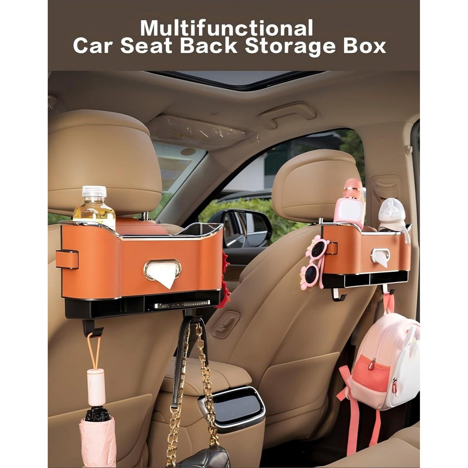 Organizador de Asiento Trasero de Coche Edotim 5 en 1 Negro