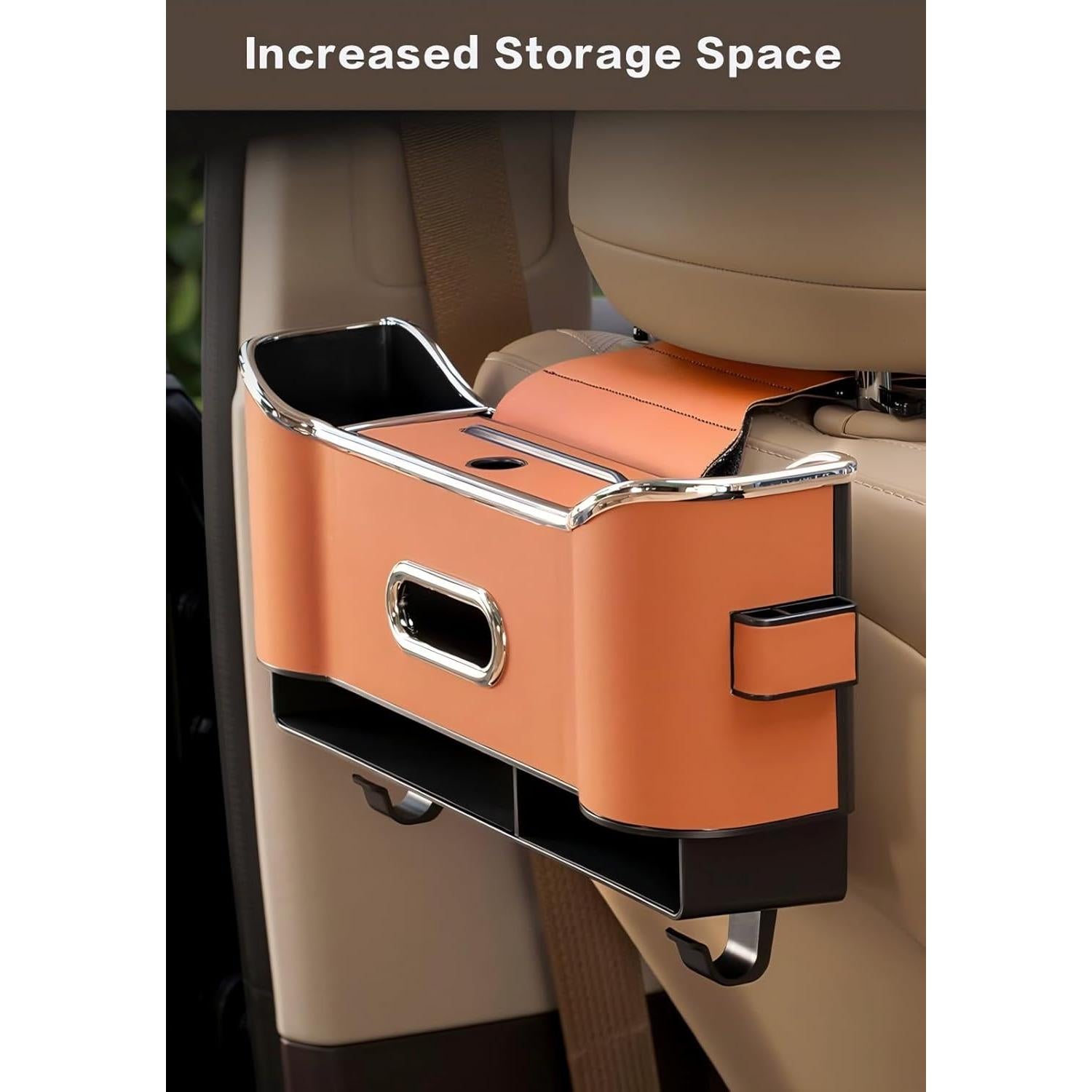 Organizador de Asiento Trasero de Coche Edotim 5 en 1 Negro