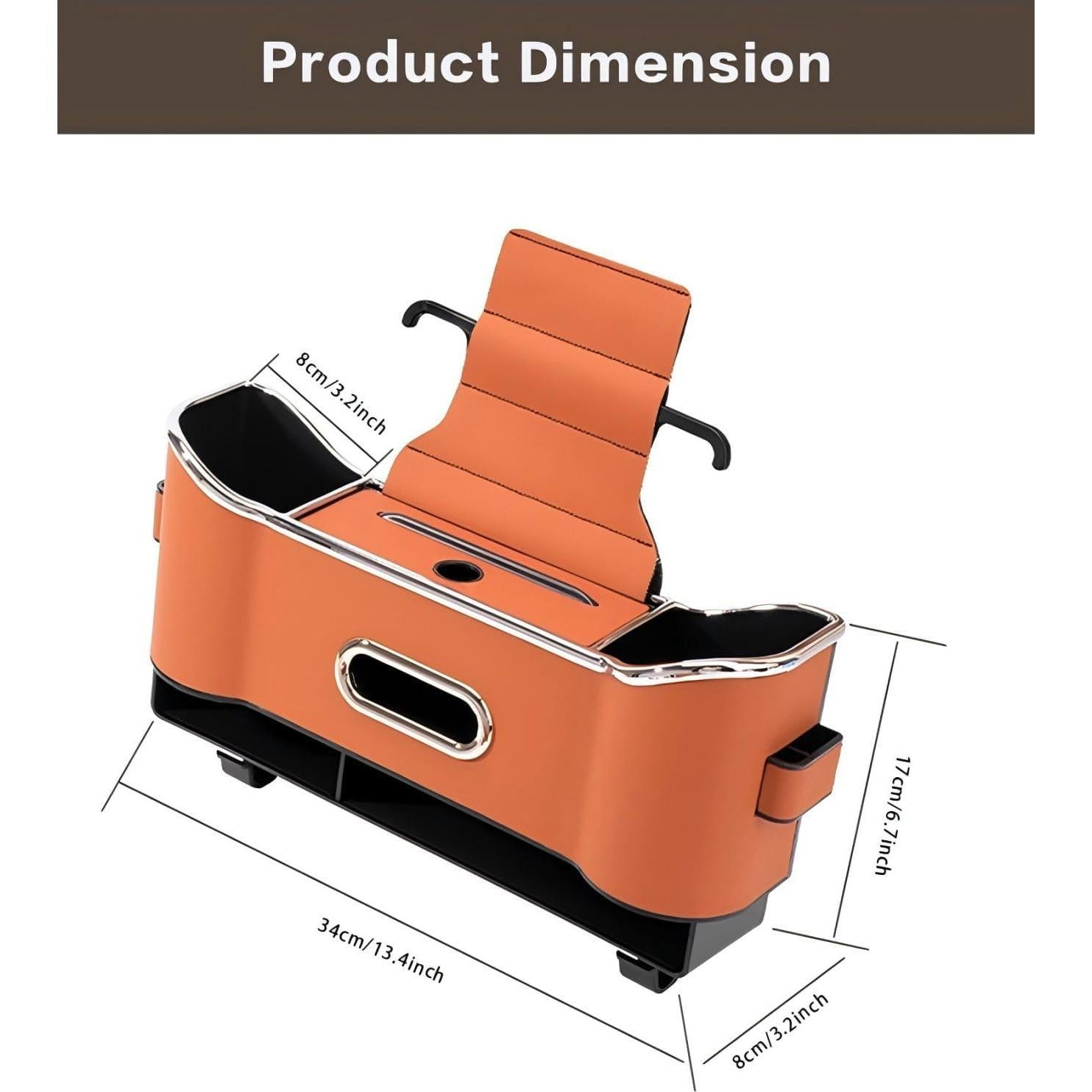 Organizador de Asiento Trasero de Coche Edotim 5 en 1 Negro