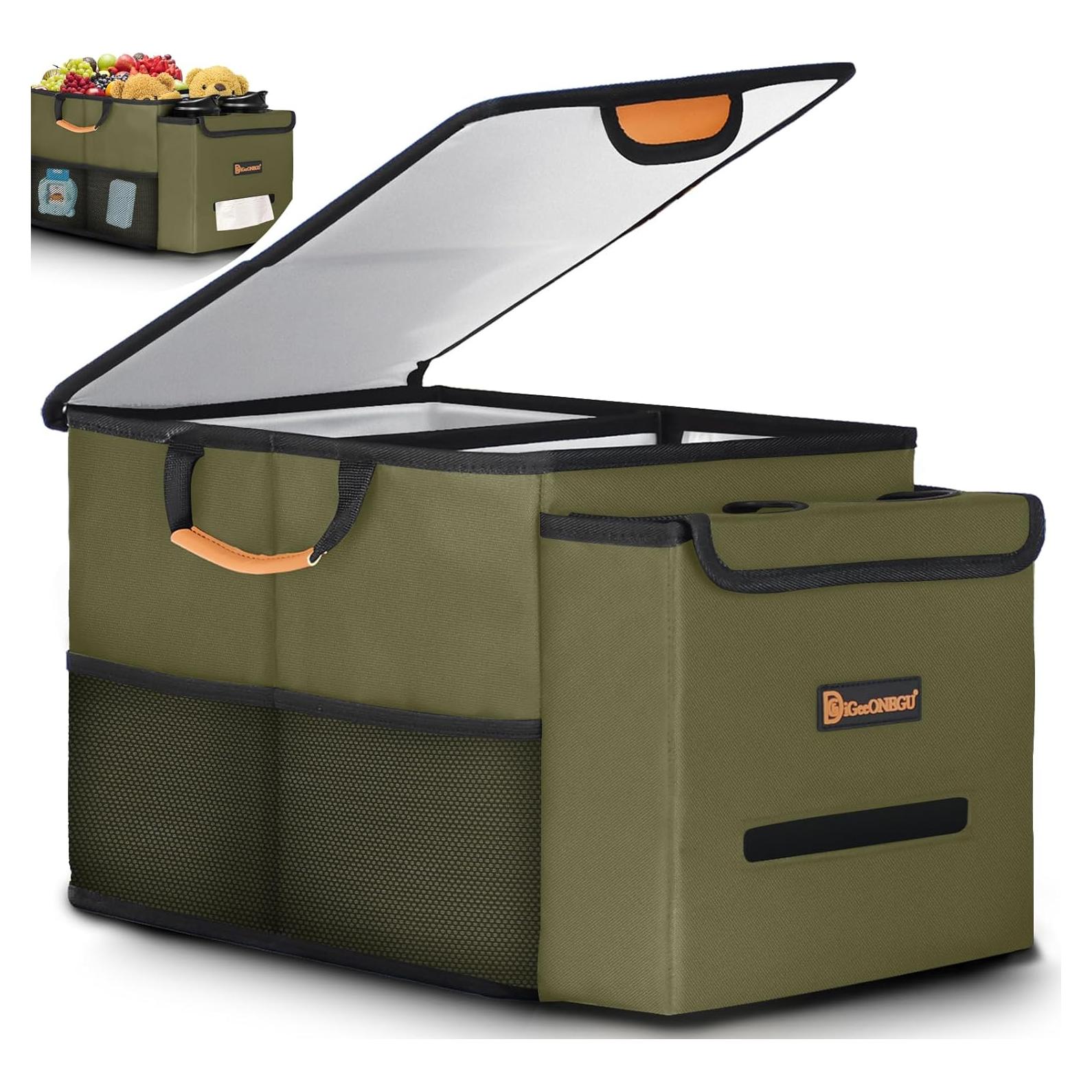 Organizador de Asiento de Coche DiGeeONEGU Aislado Verde Oliva