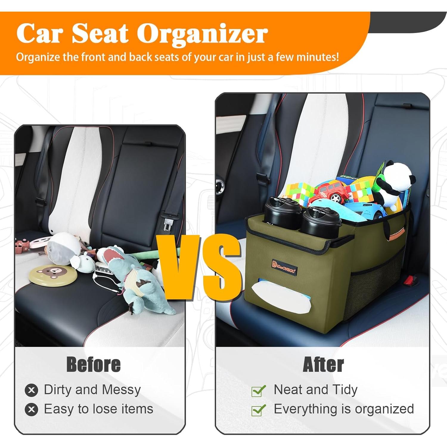 Organizador de Asiento de Coche DiGeeONEGU Aislado Verde Oliva