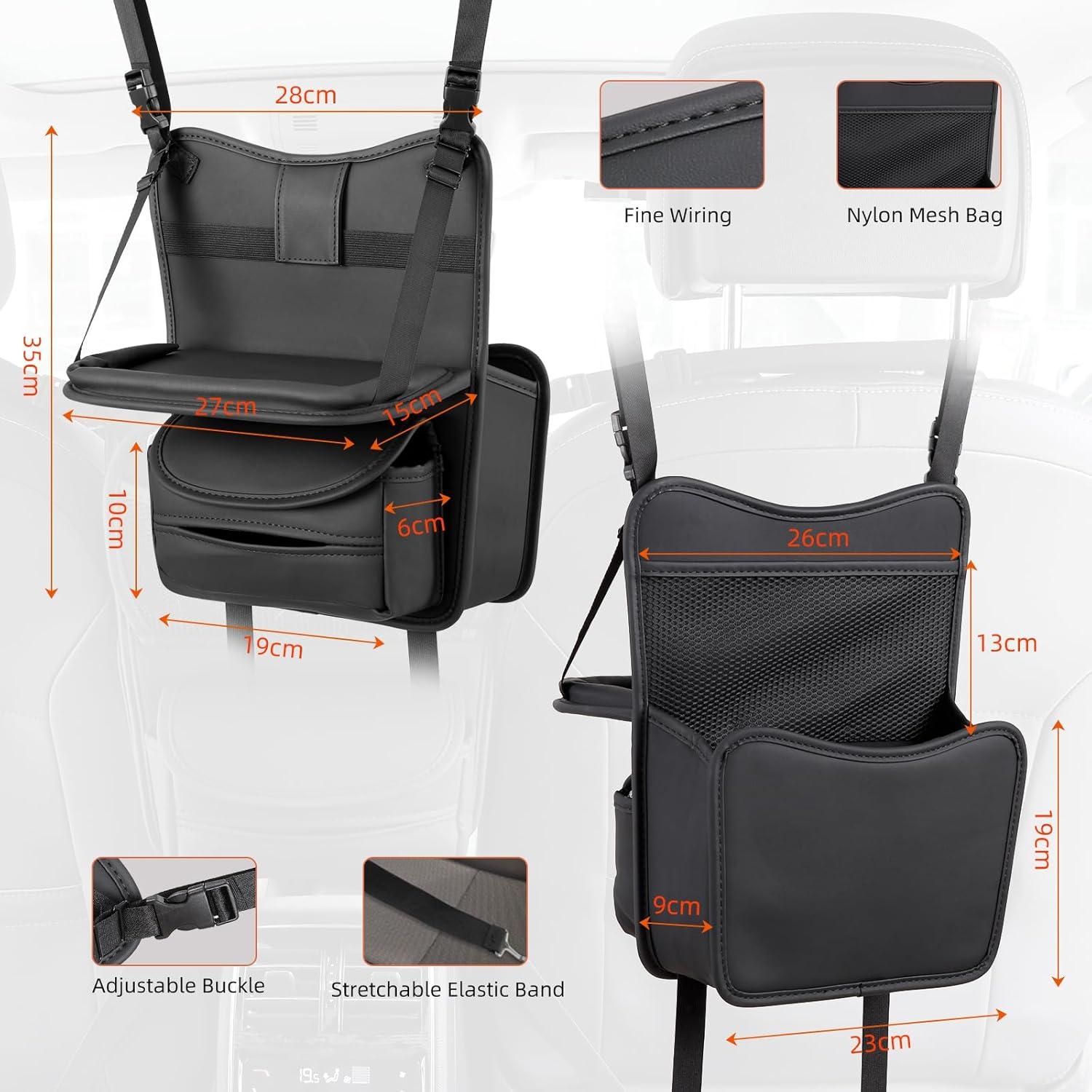 Organizador de Auto RUPSE Entre Asientos con Bandeja Plegable