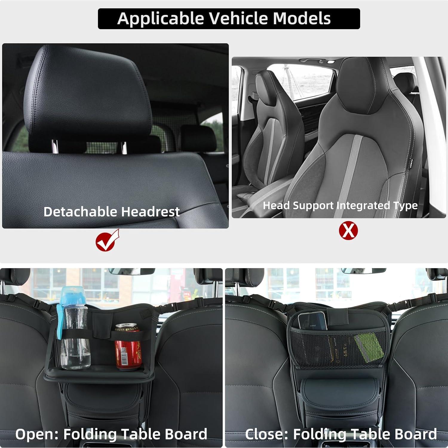 Organizador de Auto RUPSE Entre Asientos con Bandeja Plegable