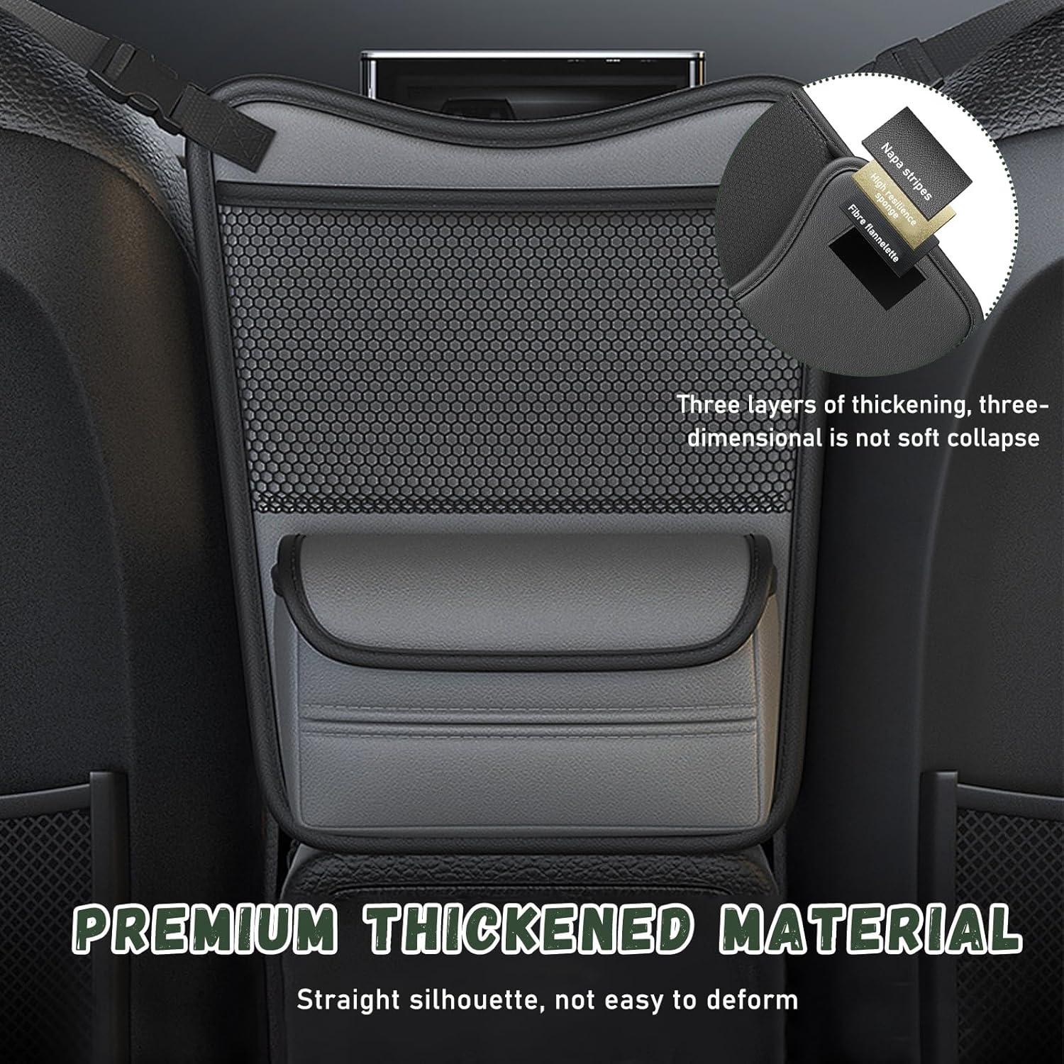 Organizador de Auto entre Asientos Ohleats de Cuero Nappa Gris