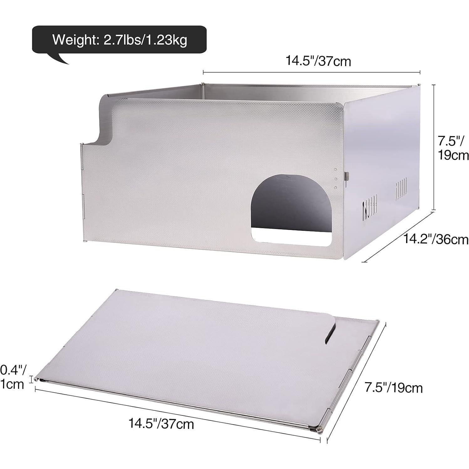 Paravientos Plegable REDCAMP de Acero Inoxidable para Estufa