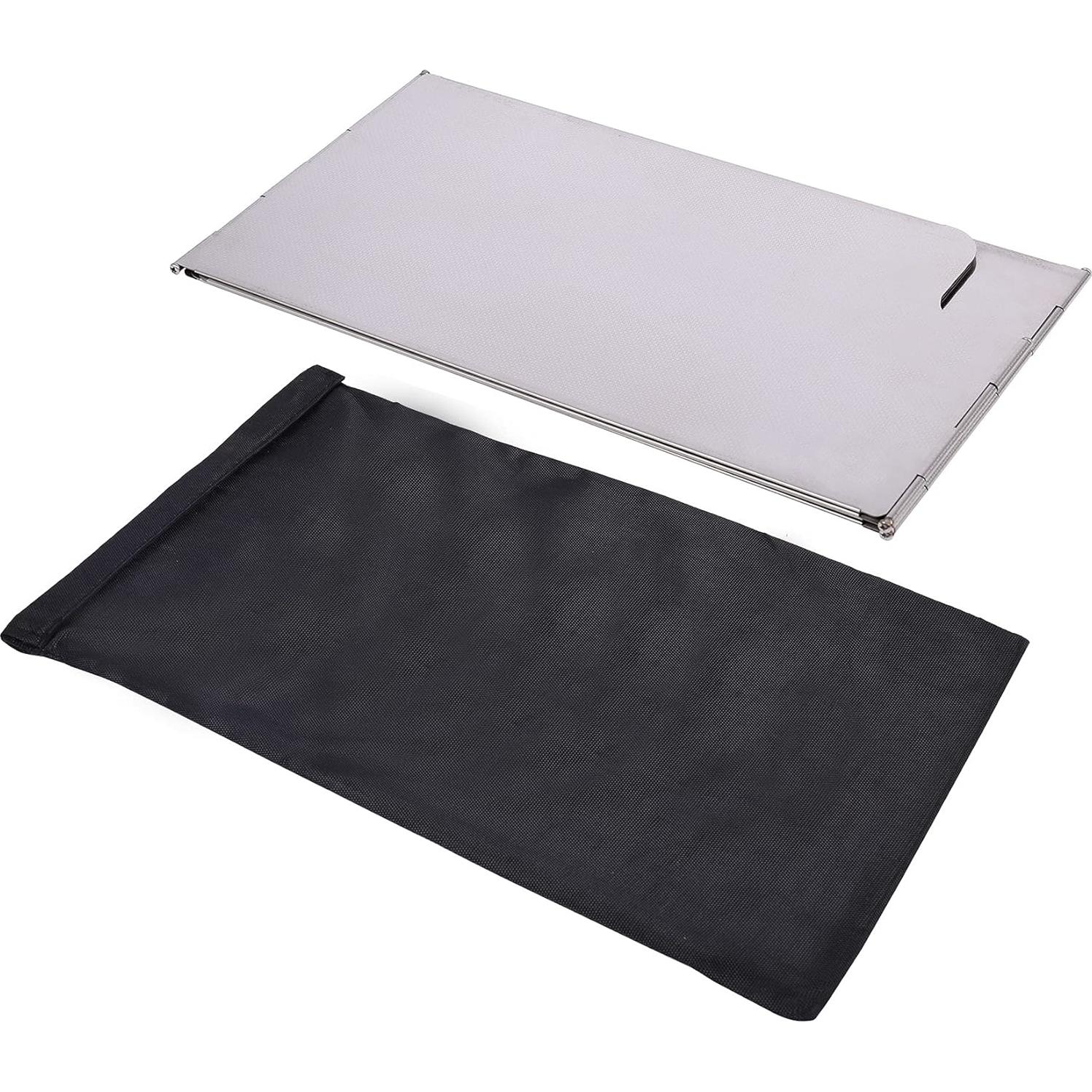 Paravientos Plegable REDCAMP de Acero Inoxidable para Estufa