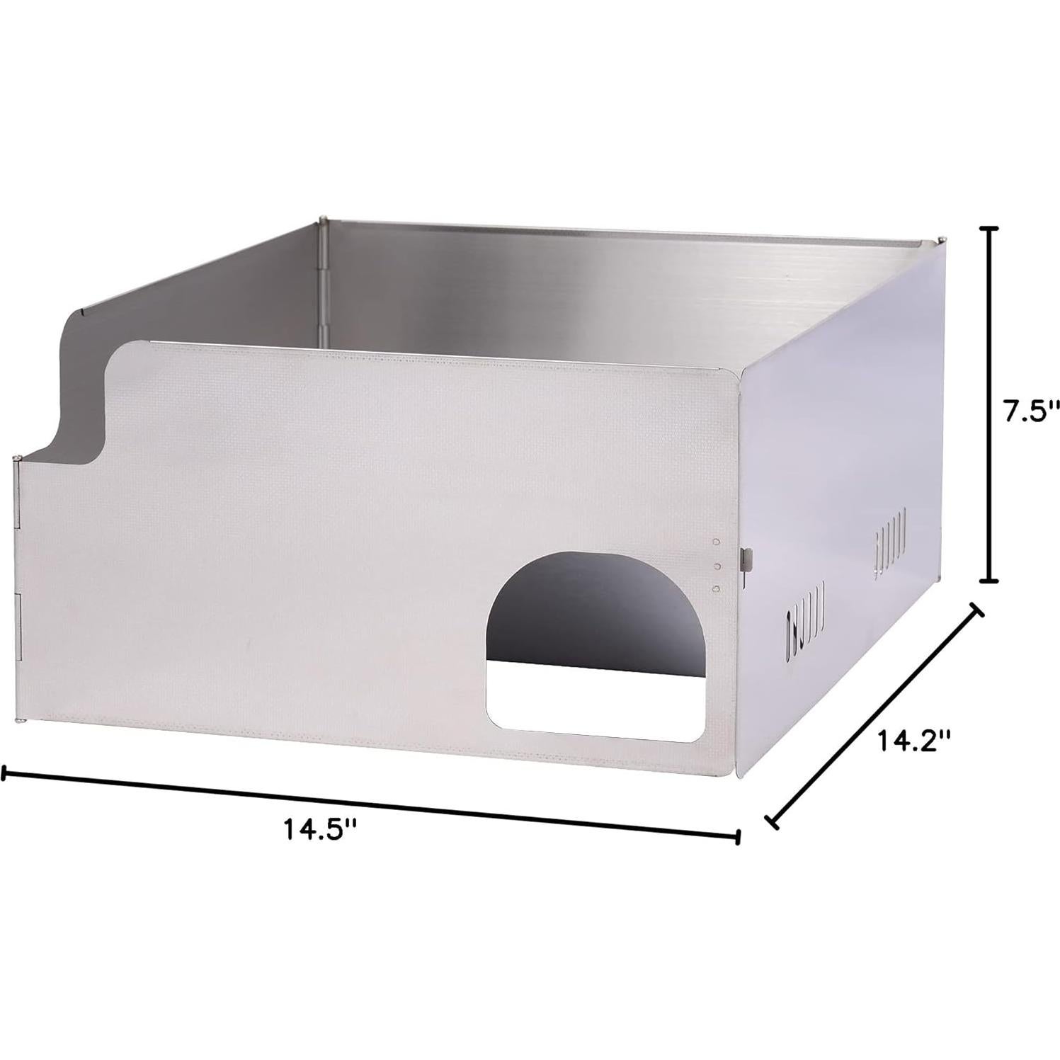 Paravientos Plegable REDCAMP de Acero Inoxidable para Estufa