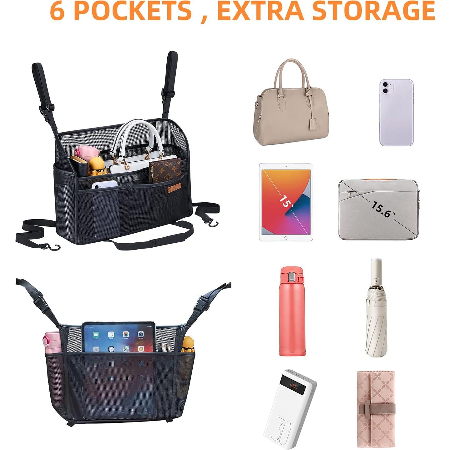 Organizador de Bolsos para Auto WLLWOO Malla 27x39cm