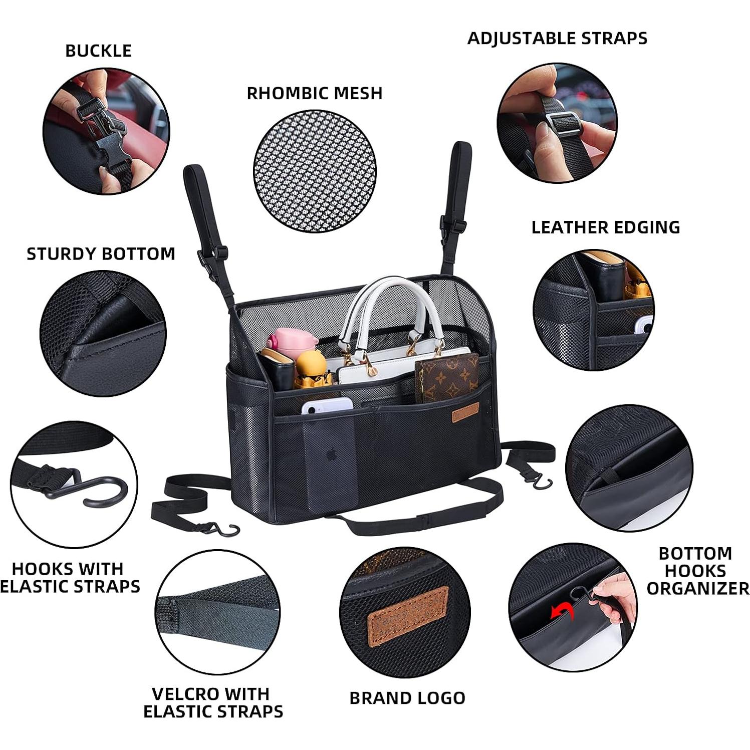 Organizador de Bolsos para Auto WLLWOO Malla 27x39cm