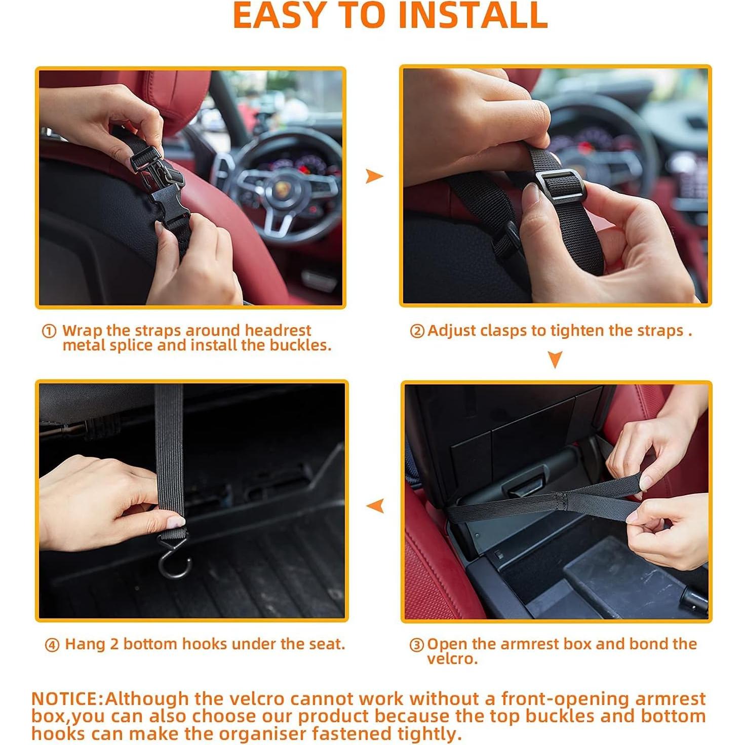 Organizador de Bolsos para Auto WLLWOO Malla 27x39cm