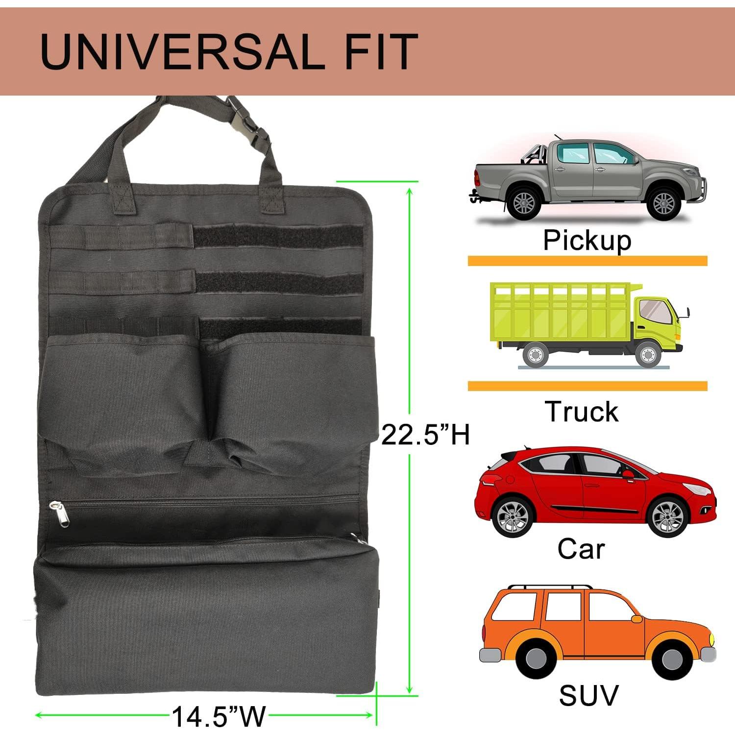 Organizador de respaldo de asiento Buraku para vehículo 36.8x57.2cm