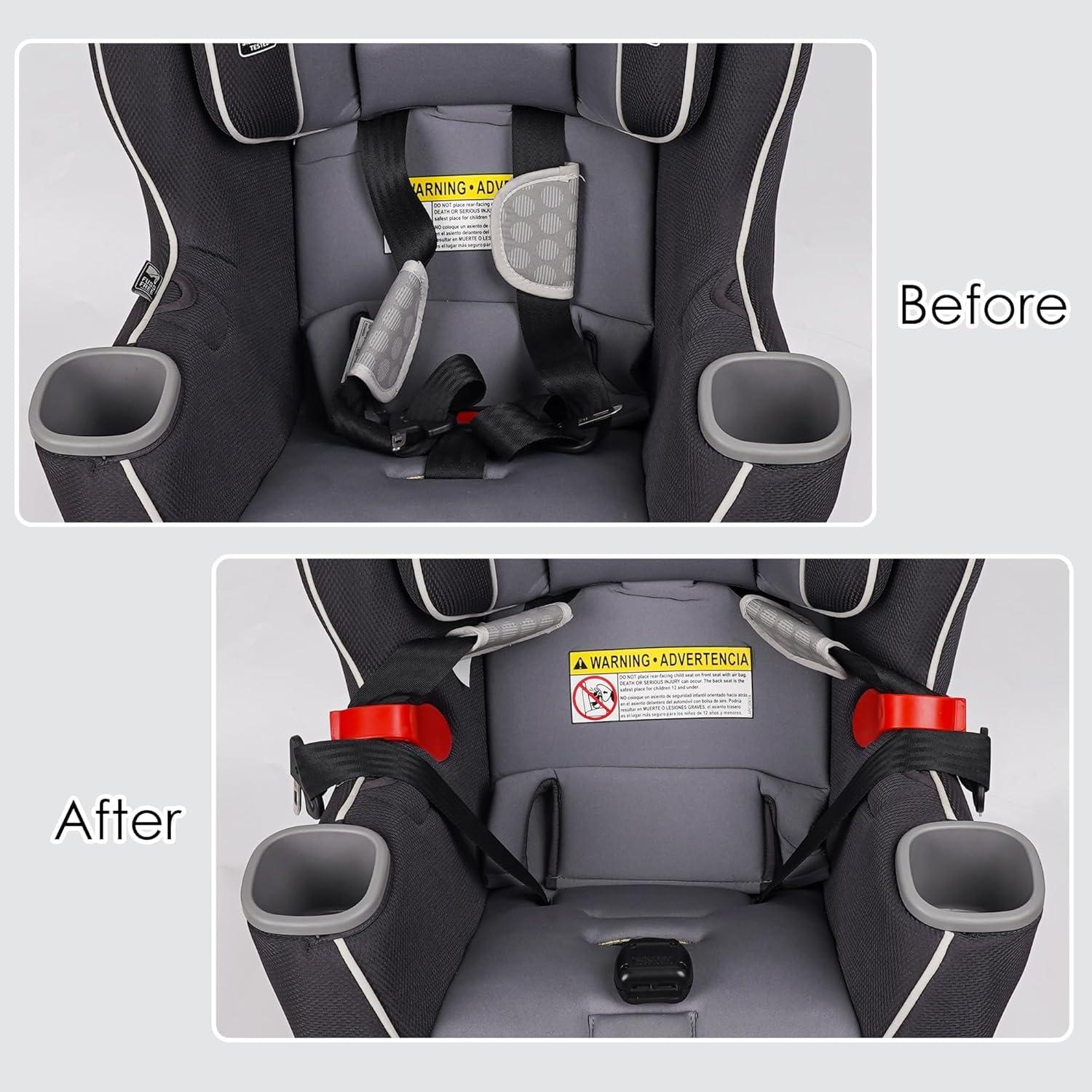 Organizador de Correas para Asientos de Coche - Clip-On Rojo