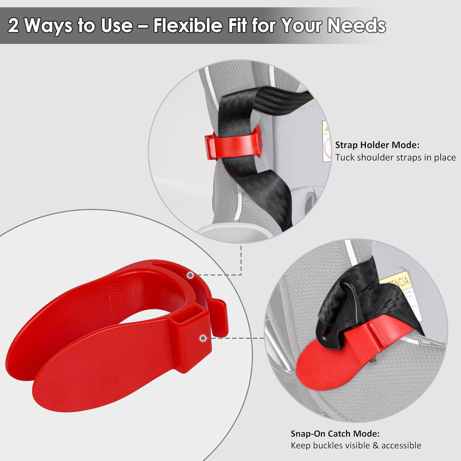 Organizador de Correas de Asiento de Coche Rojo - Ajuste Universal