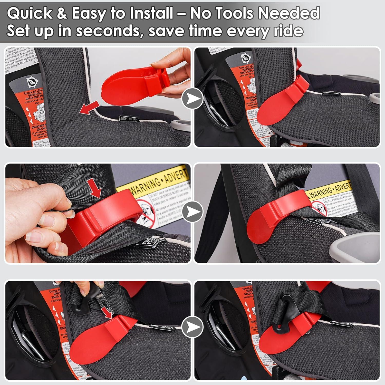 Organizador de Correas de Asiento de Coche Rojo - Ajuste Universal